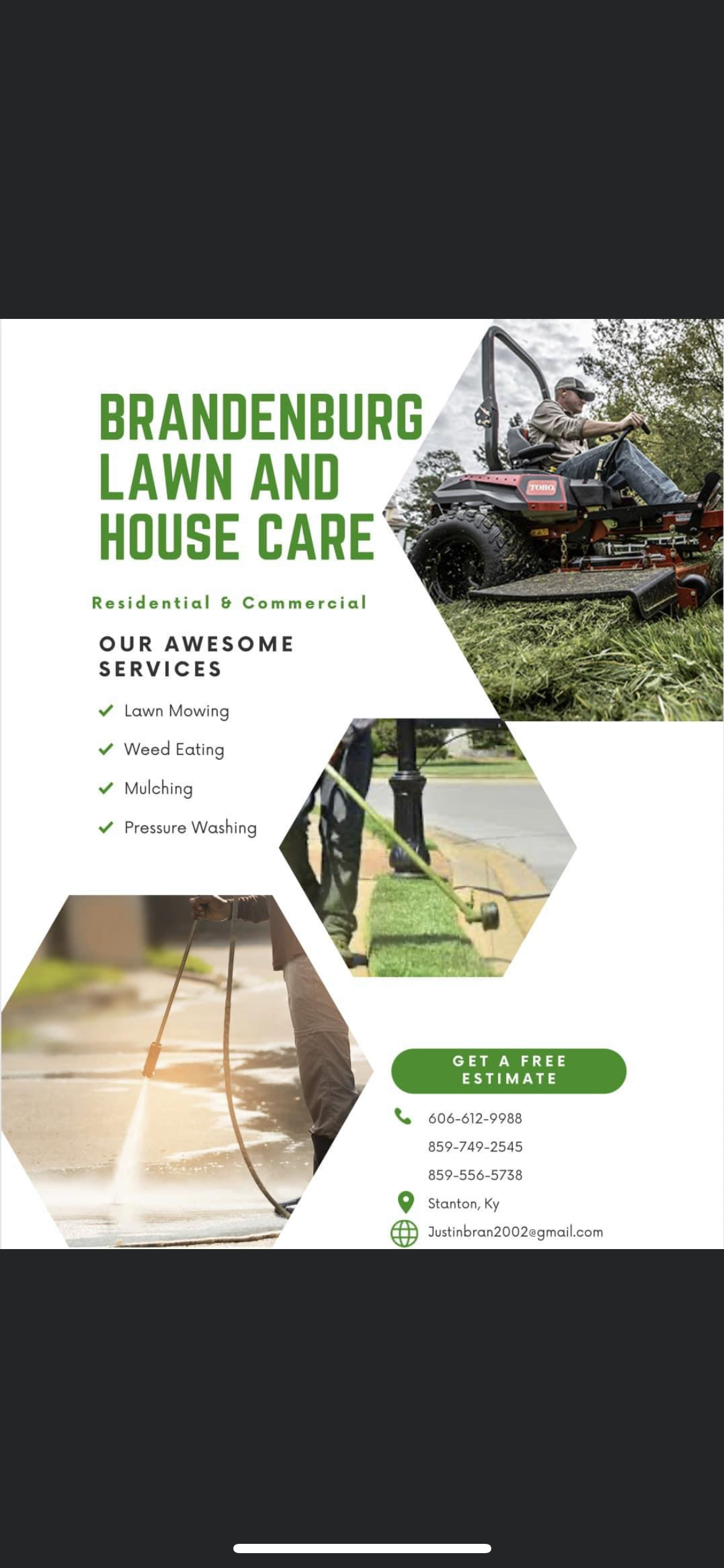 brandenburg lawn & house care logo