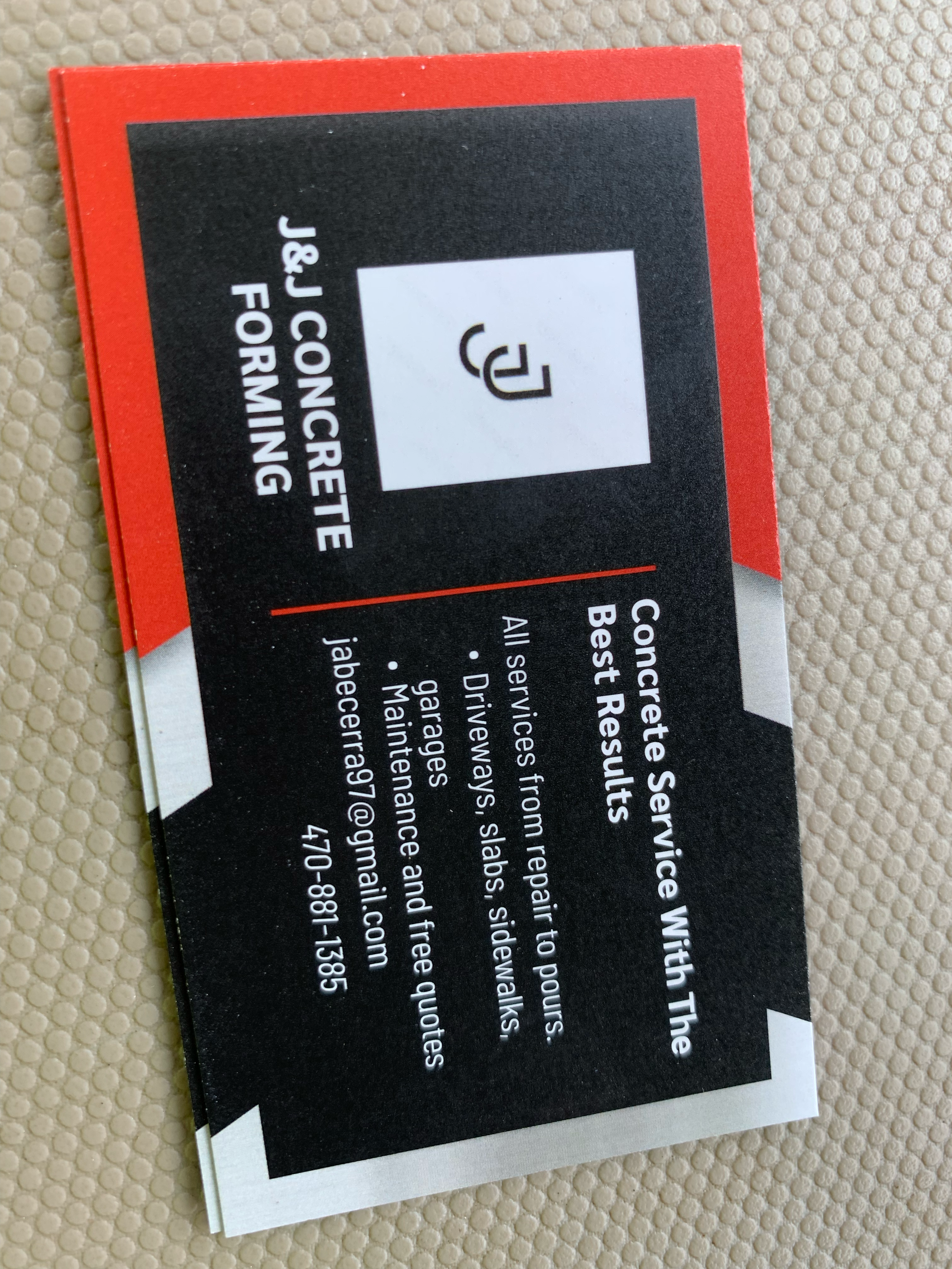 J&J Concrete Company logo