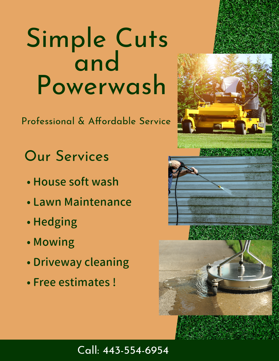 Simple cuts and power wash logo