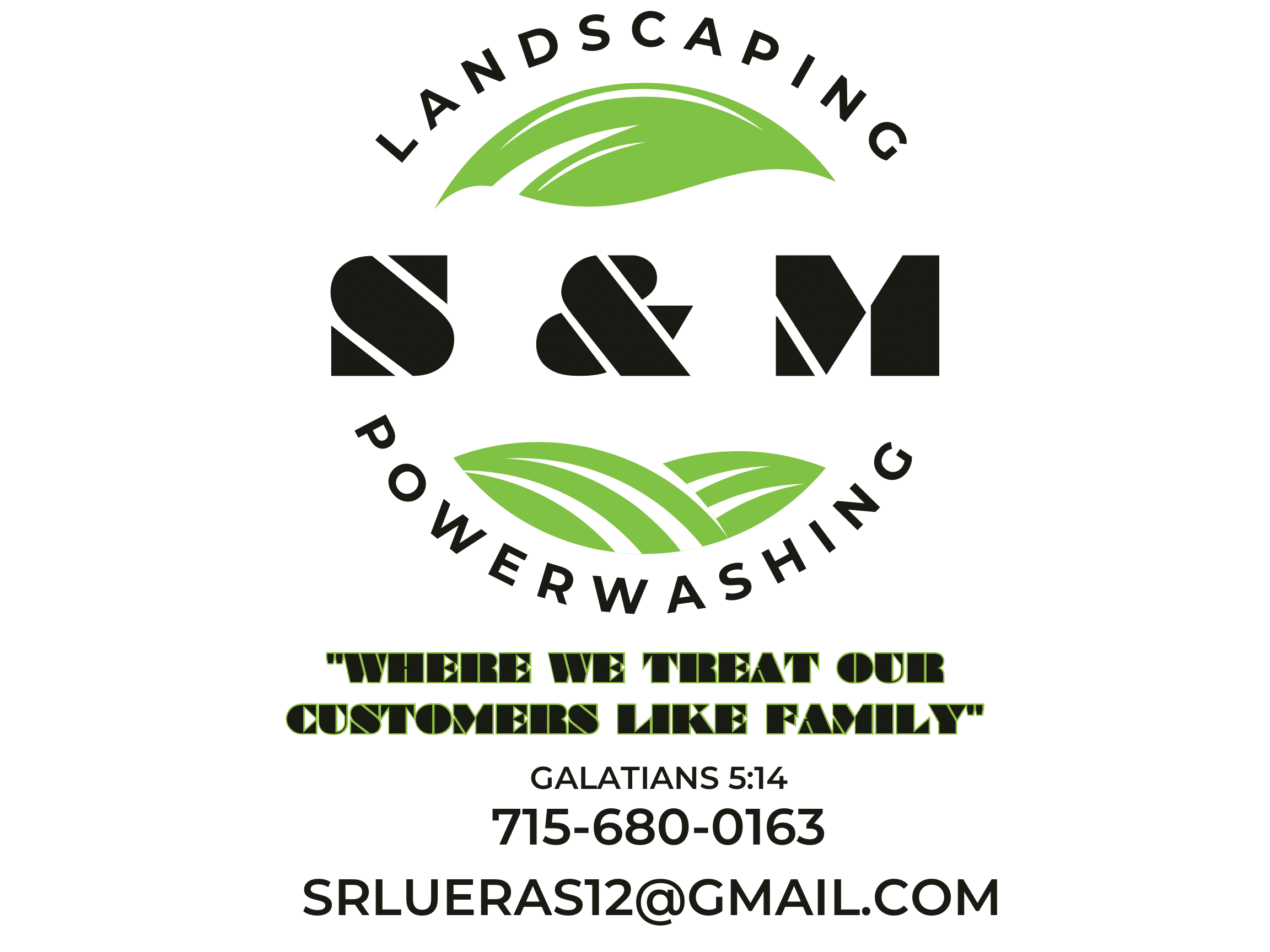 S&M Landscaping and Powerwashing logo