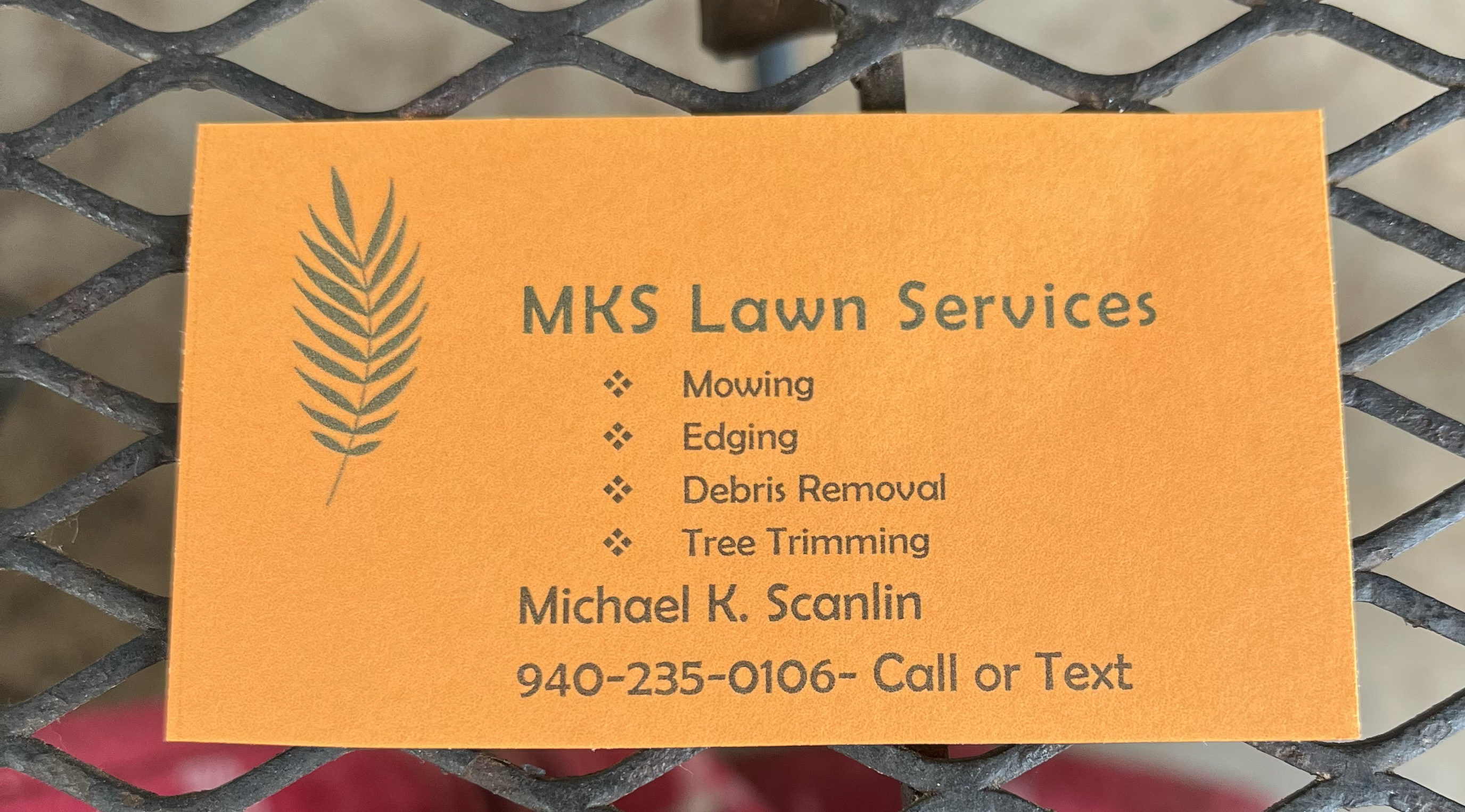 MKS Lawn service and debris removal logo