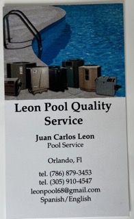 LEON POOL QUALITY SERVICE logo