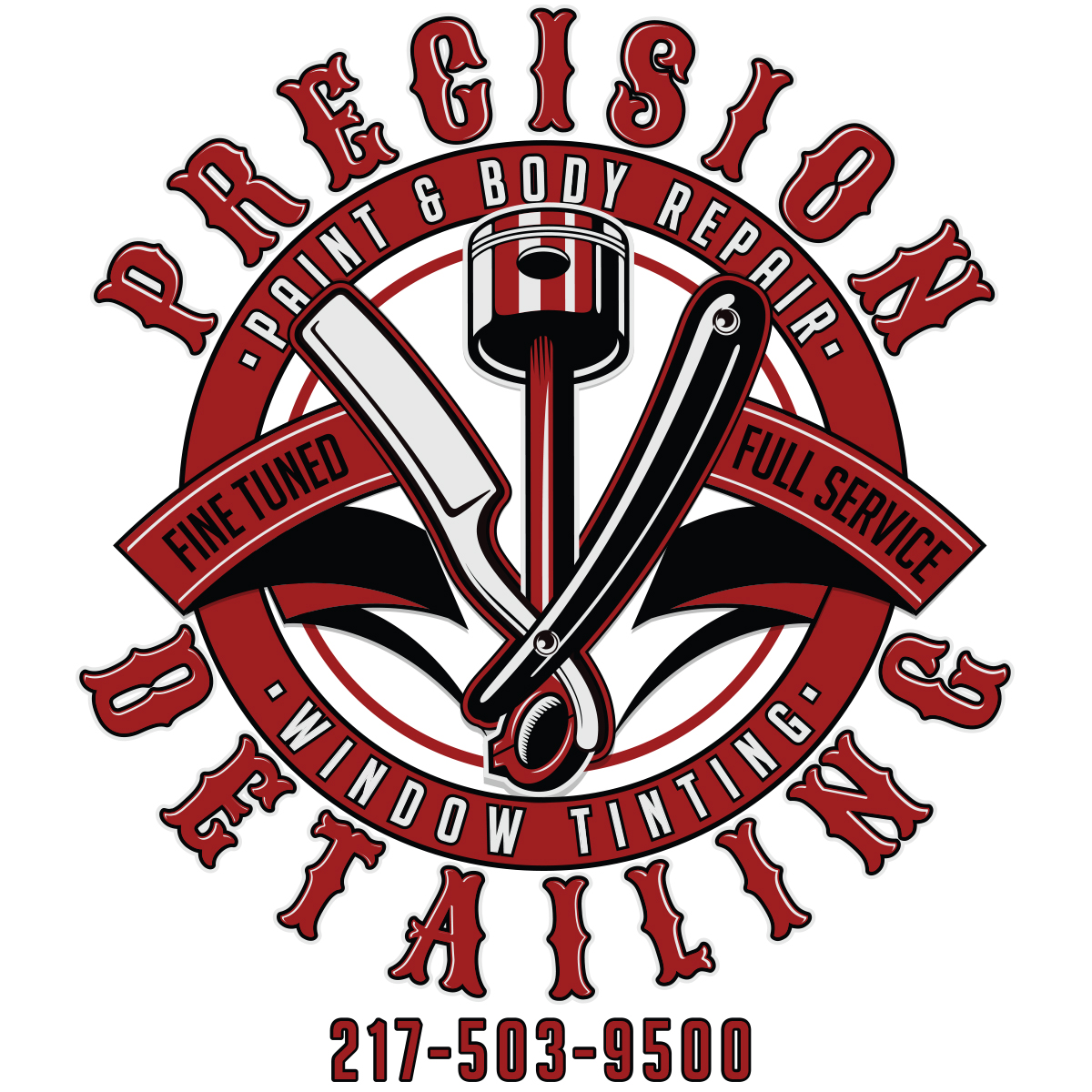 Precision All Out Customs and Restorations logo