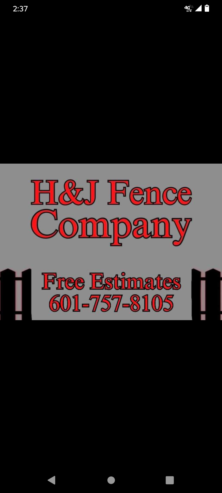 H and J fence company logo
