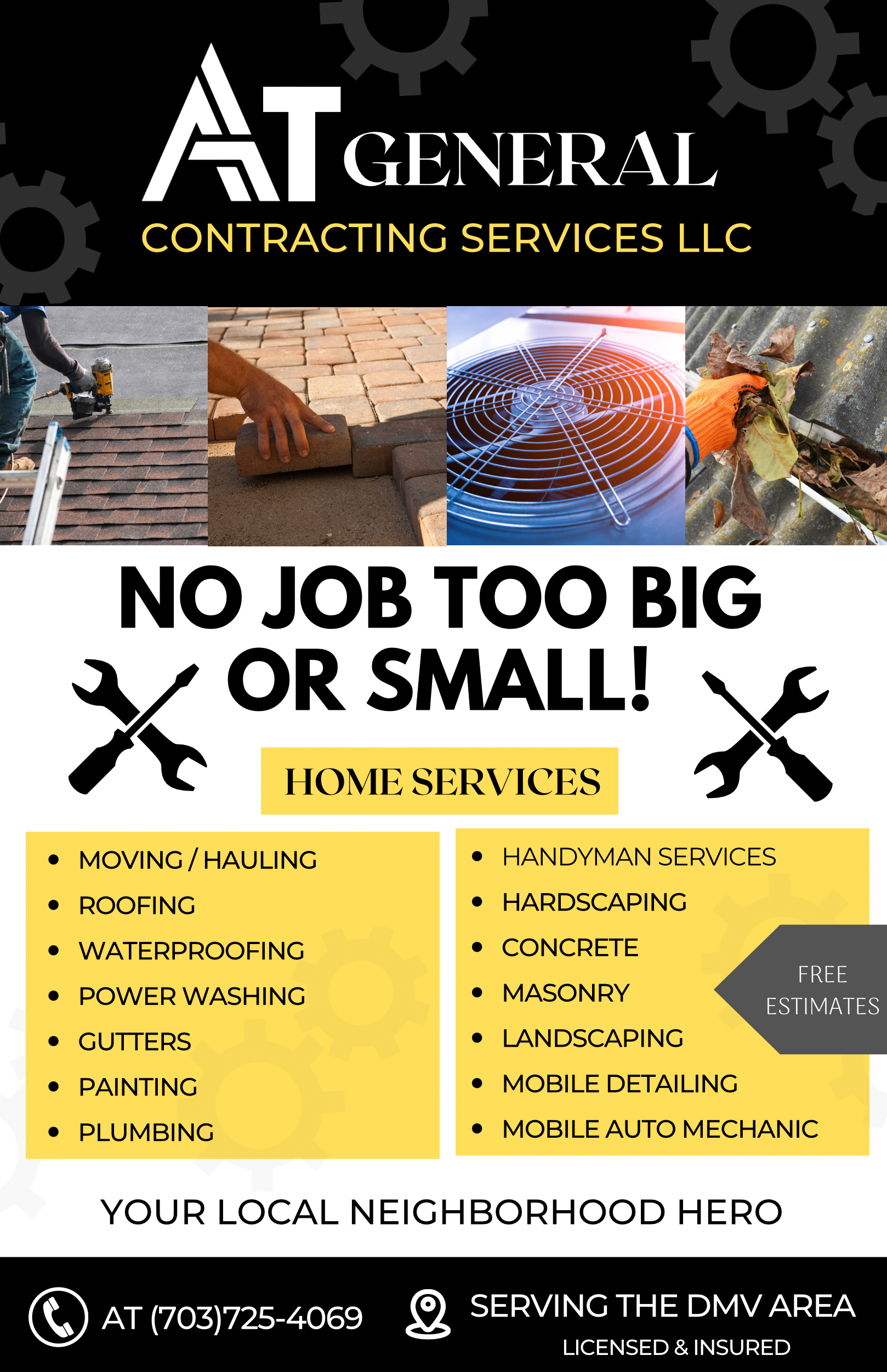 Logo for AT general contracting services LLC