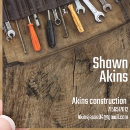 Akins construction logo