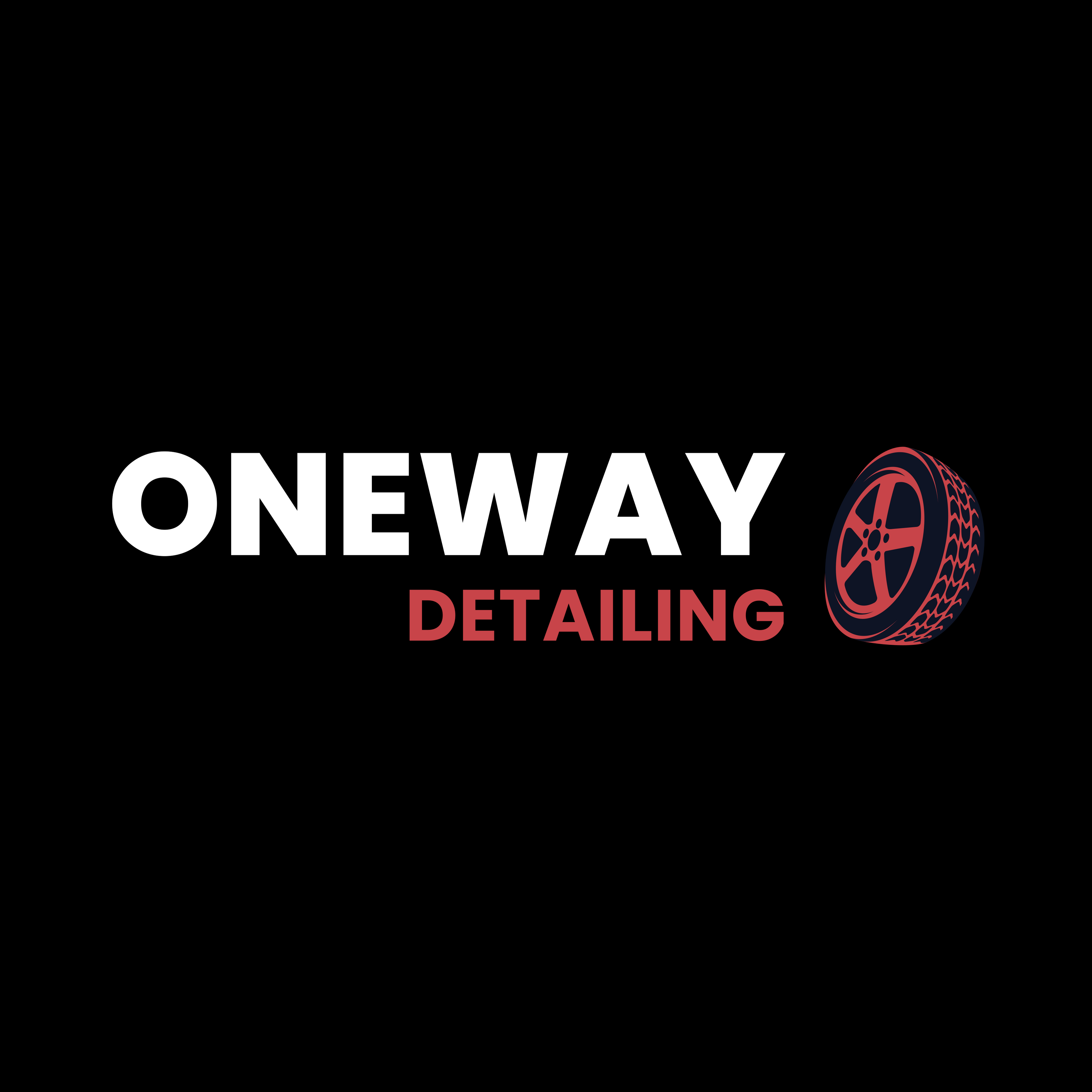 One way detailing logo