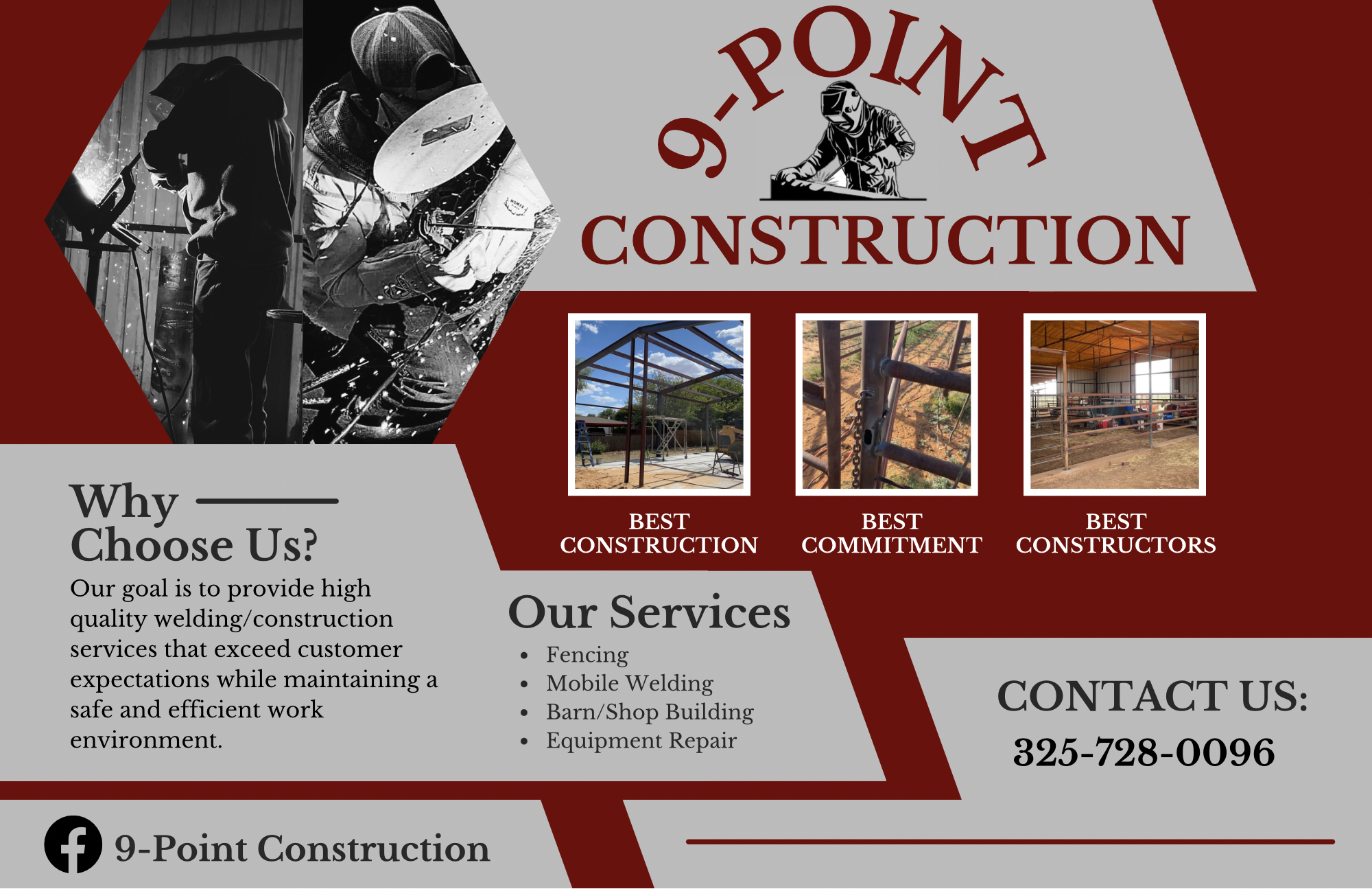 9 Point Construction logo