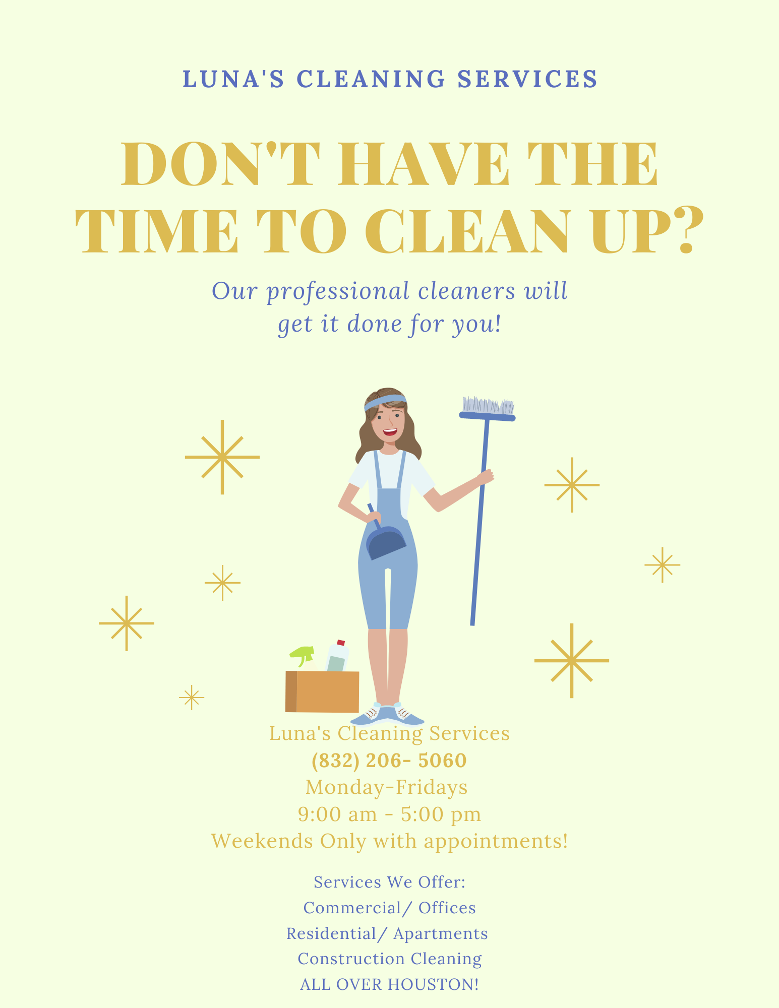 Luna's Cleaning Service logo
