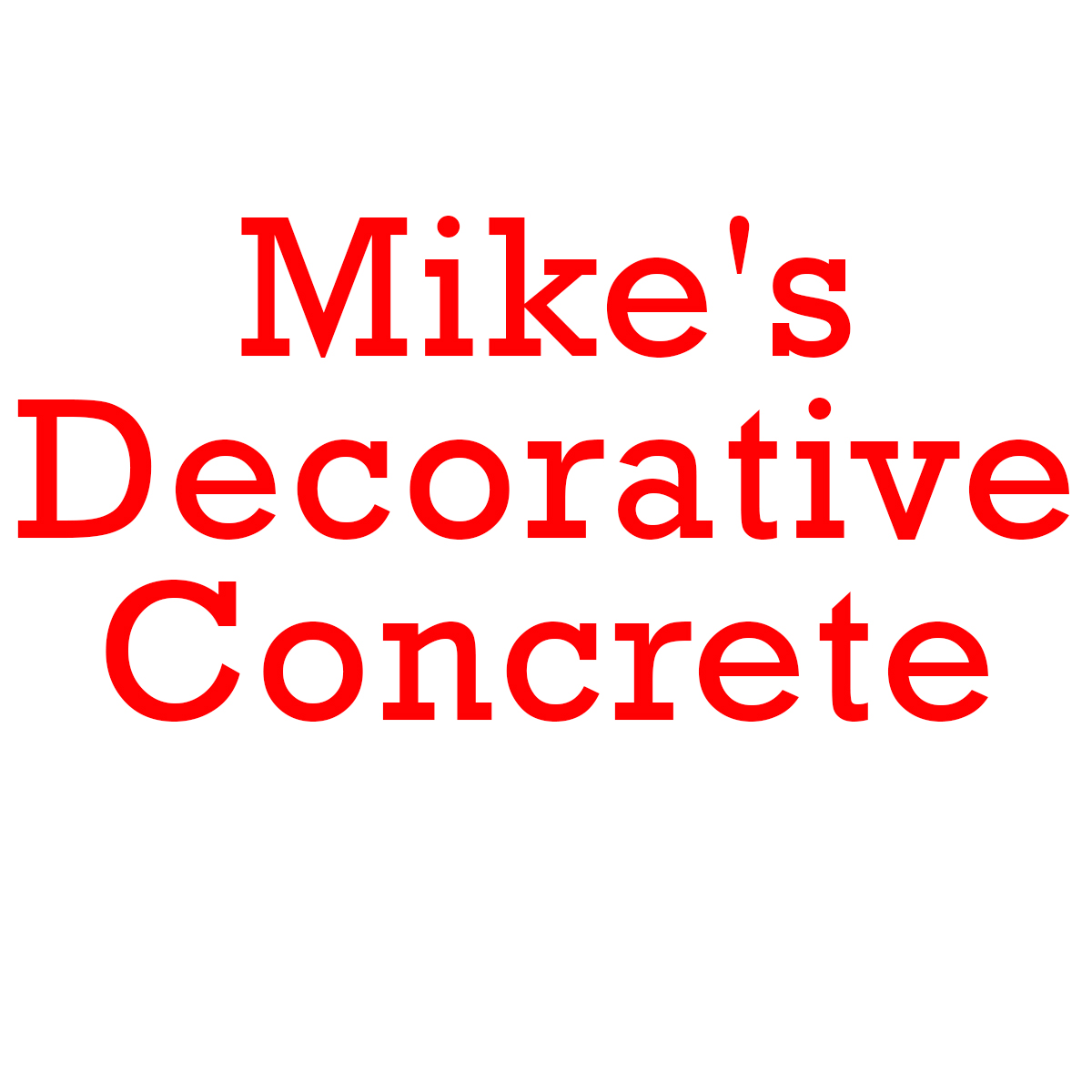 Mike's Decorative Concrete logo
