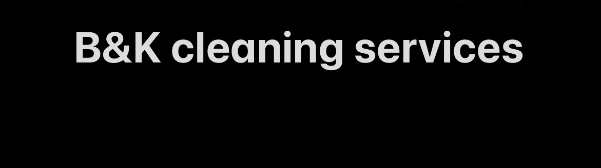 B&K cleaning services logo