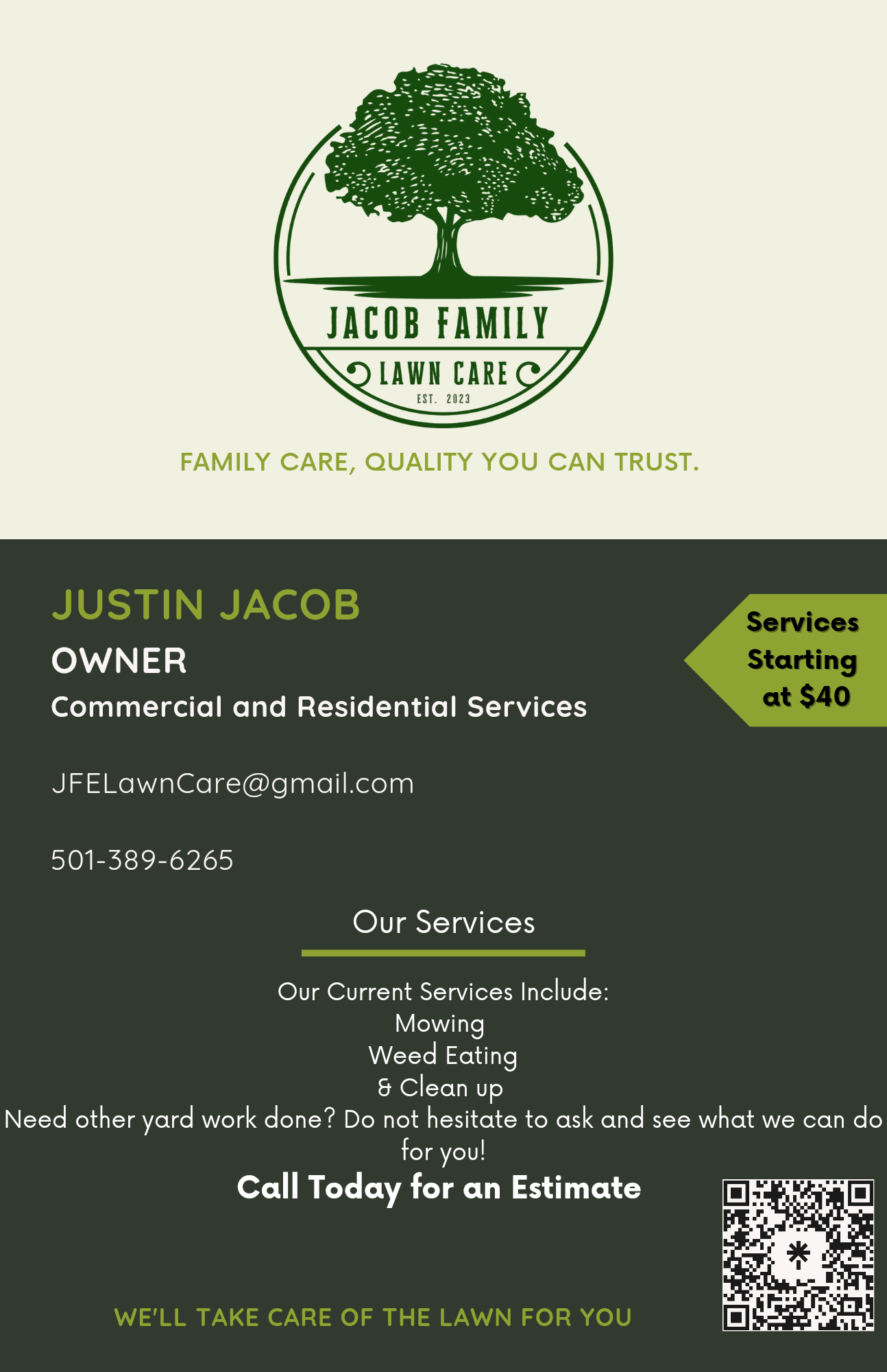 Jacob Family Lawn Care logo