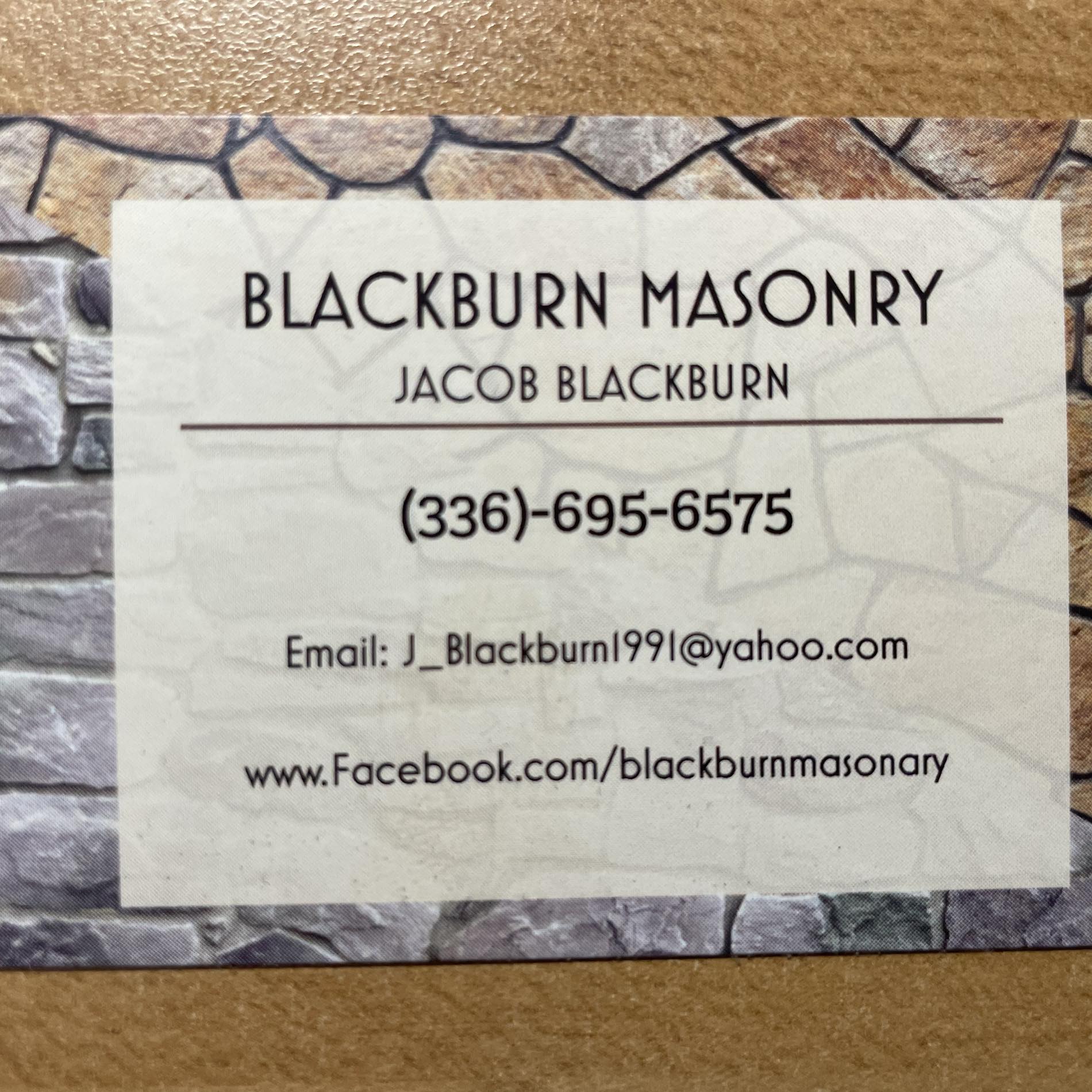 Blackburn Masonry logo