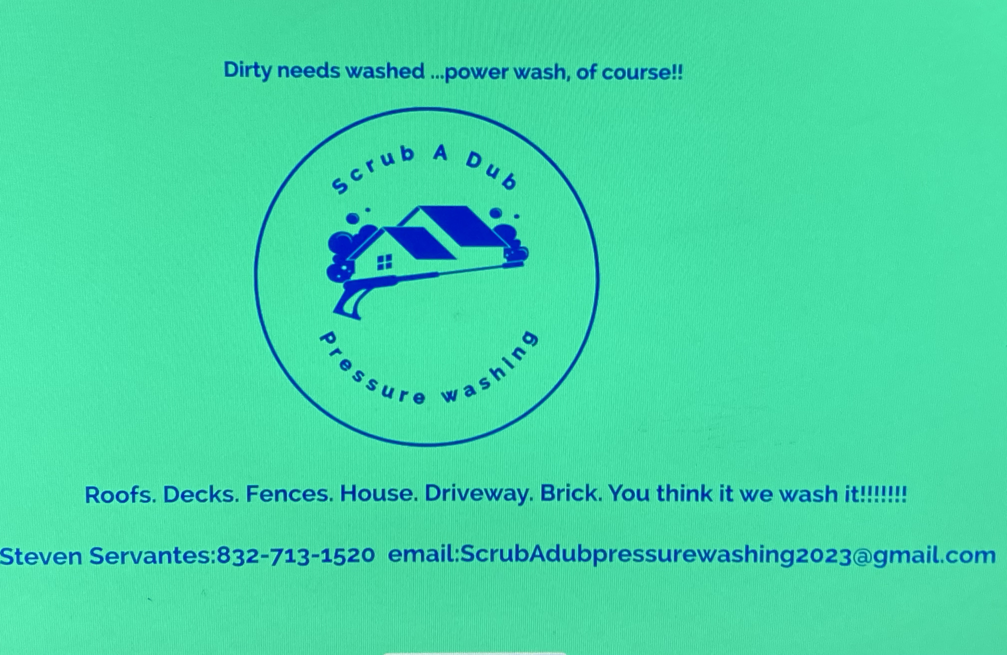 ScrubADub pressure washing logo