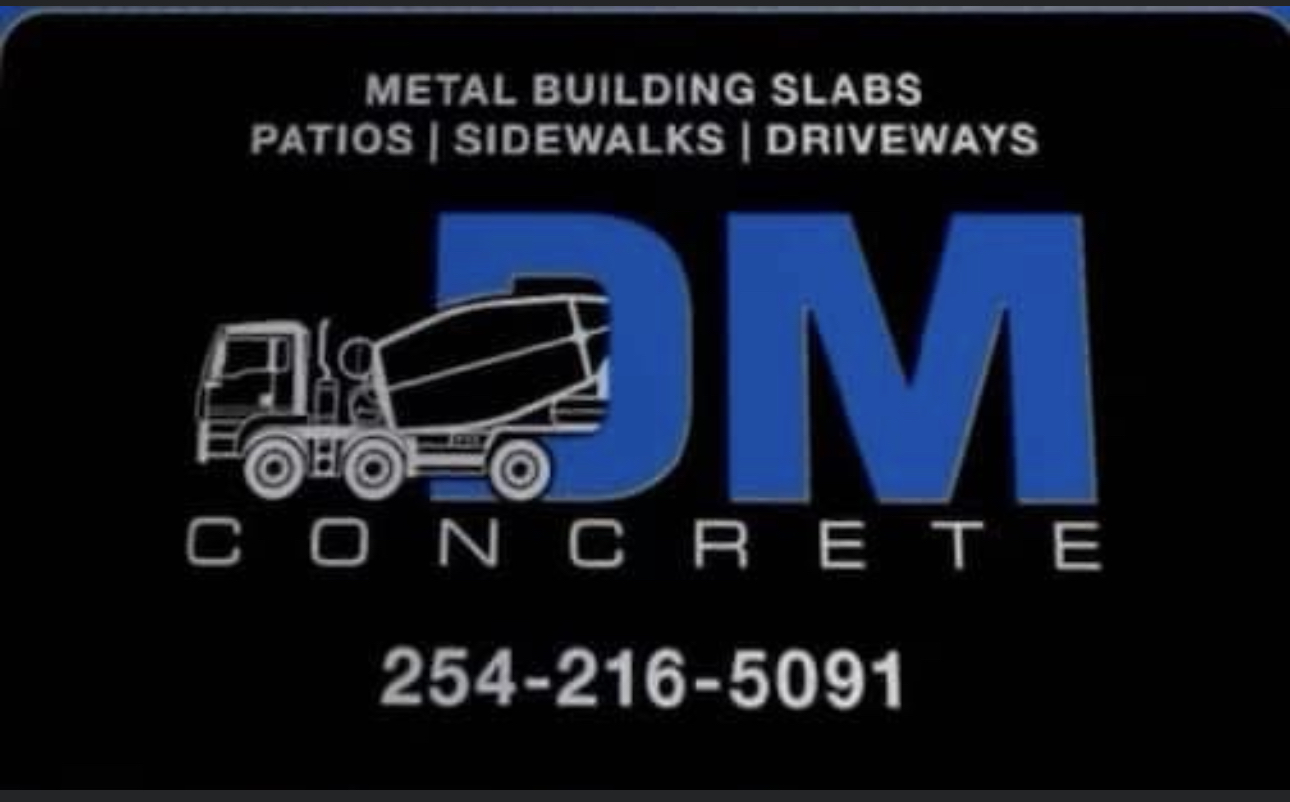 Dm concrete logo