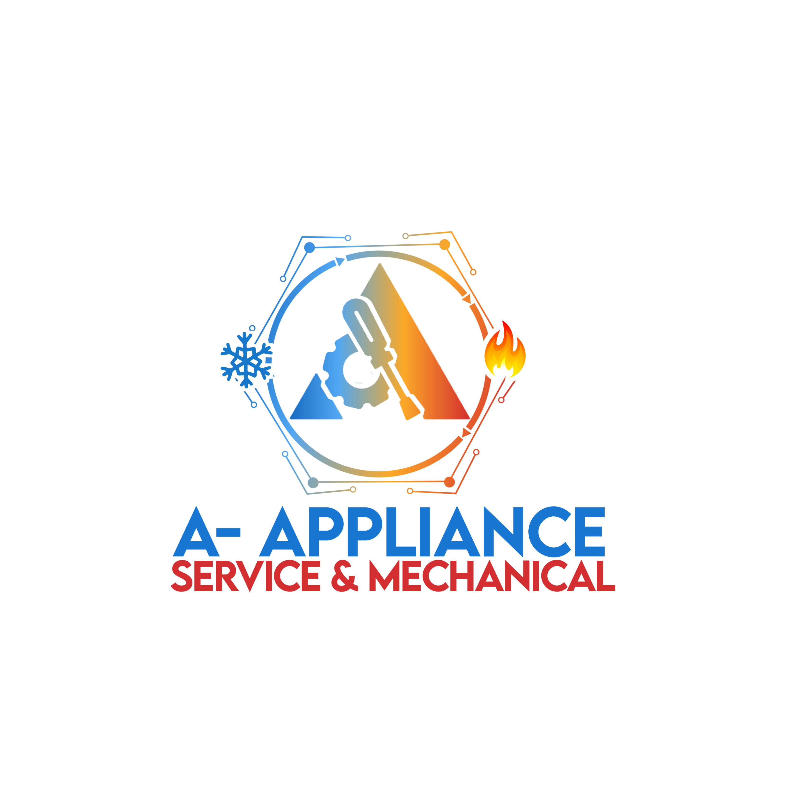 A-Appliance service and mechanical logo