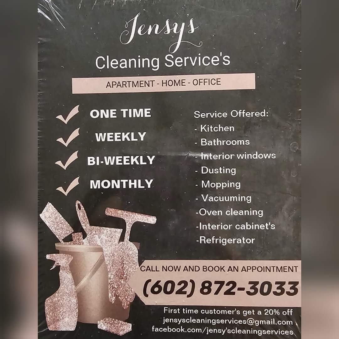 Jensy's cleaning services logo