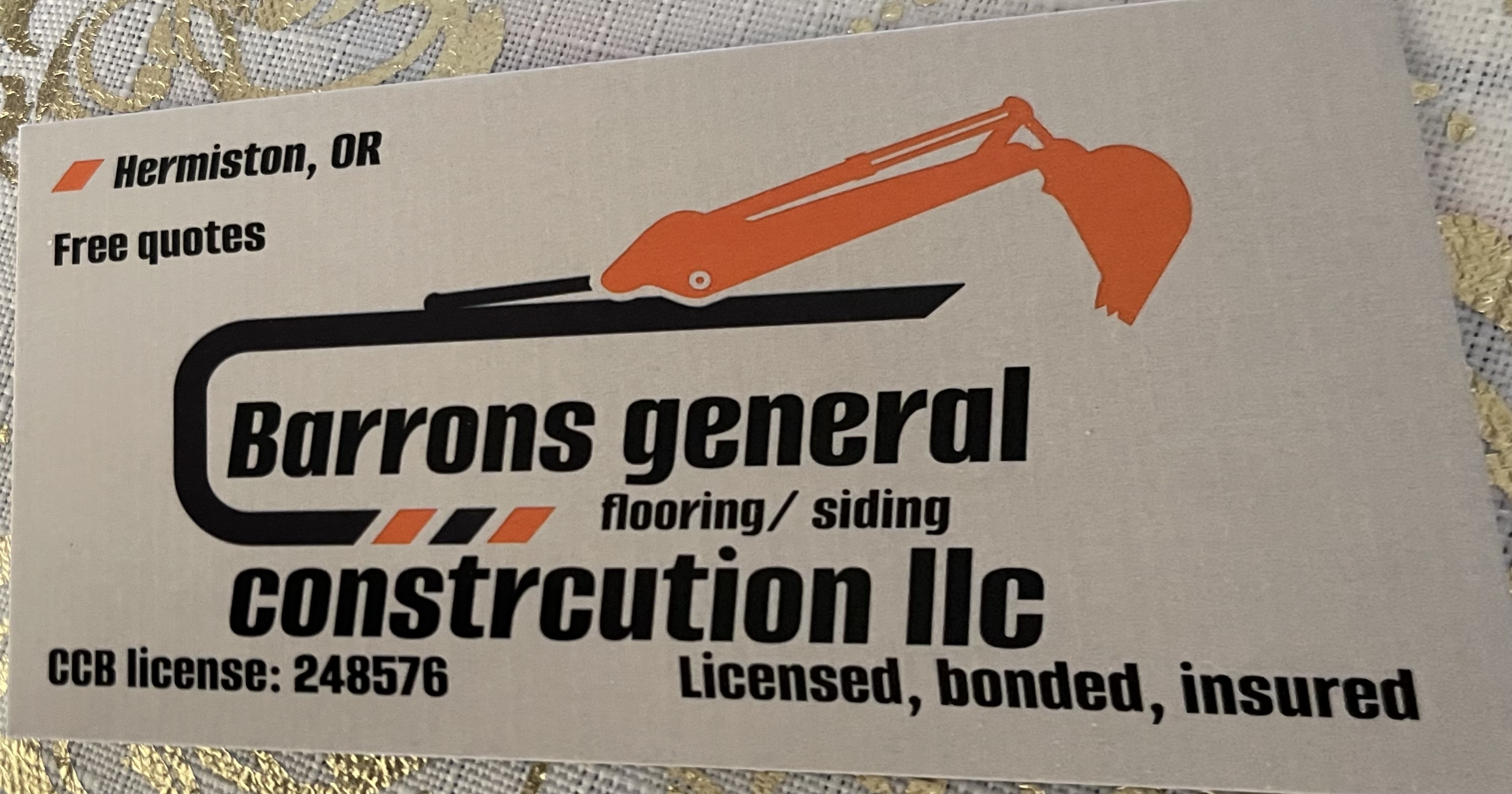 Barrons general construction logo