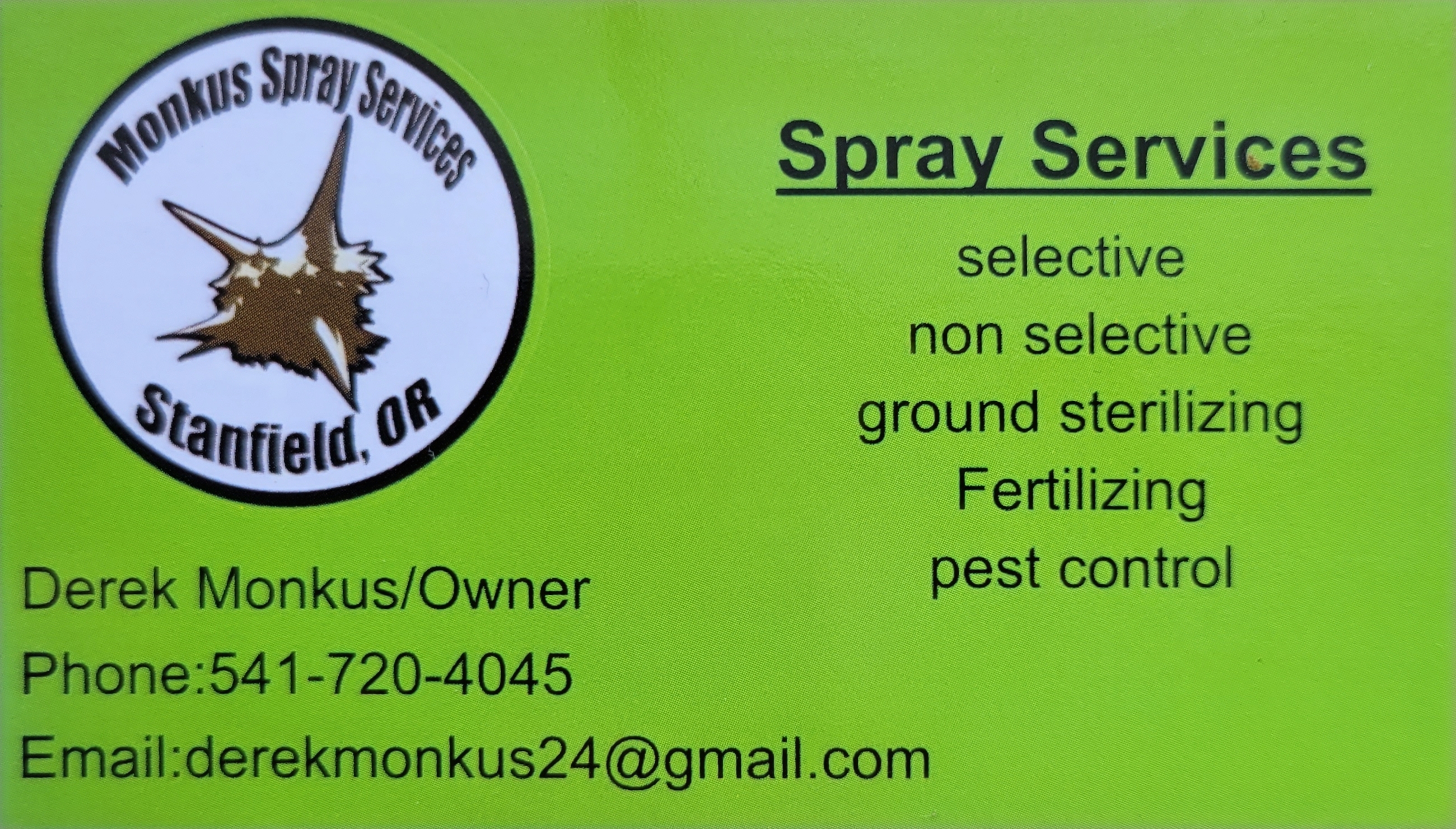 Monkus spray services logo