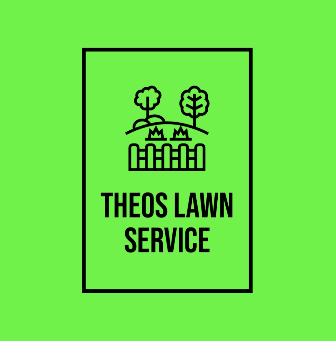 Theos lawn service logo