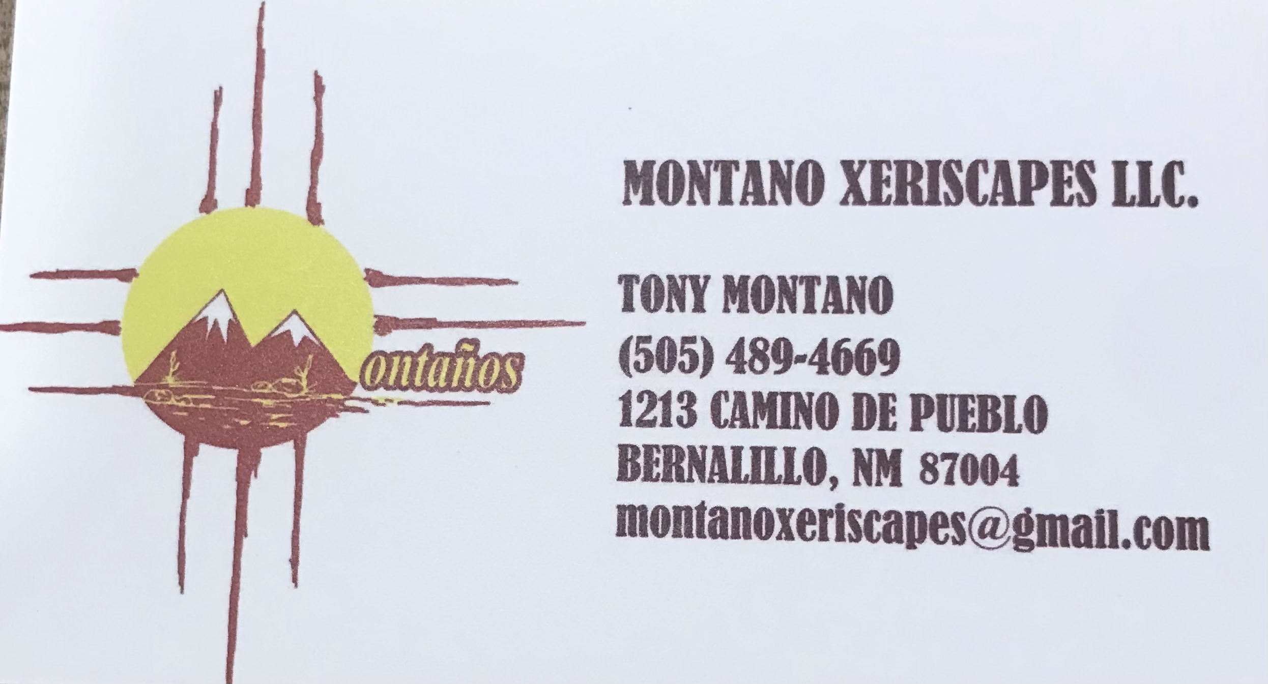 Logo for Montano xeriscapes