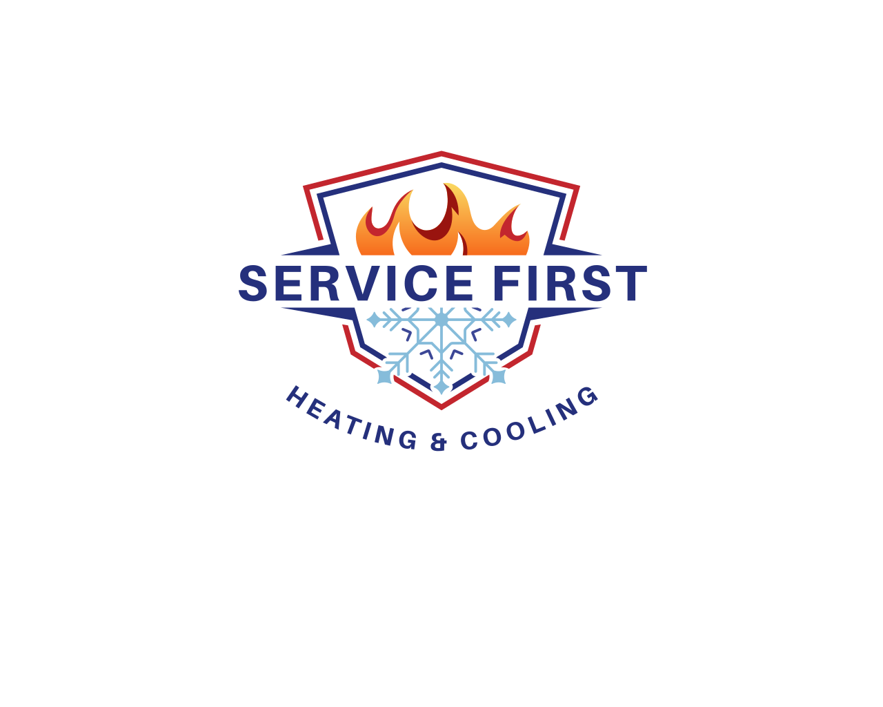 Service First Heating and Cooling logo