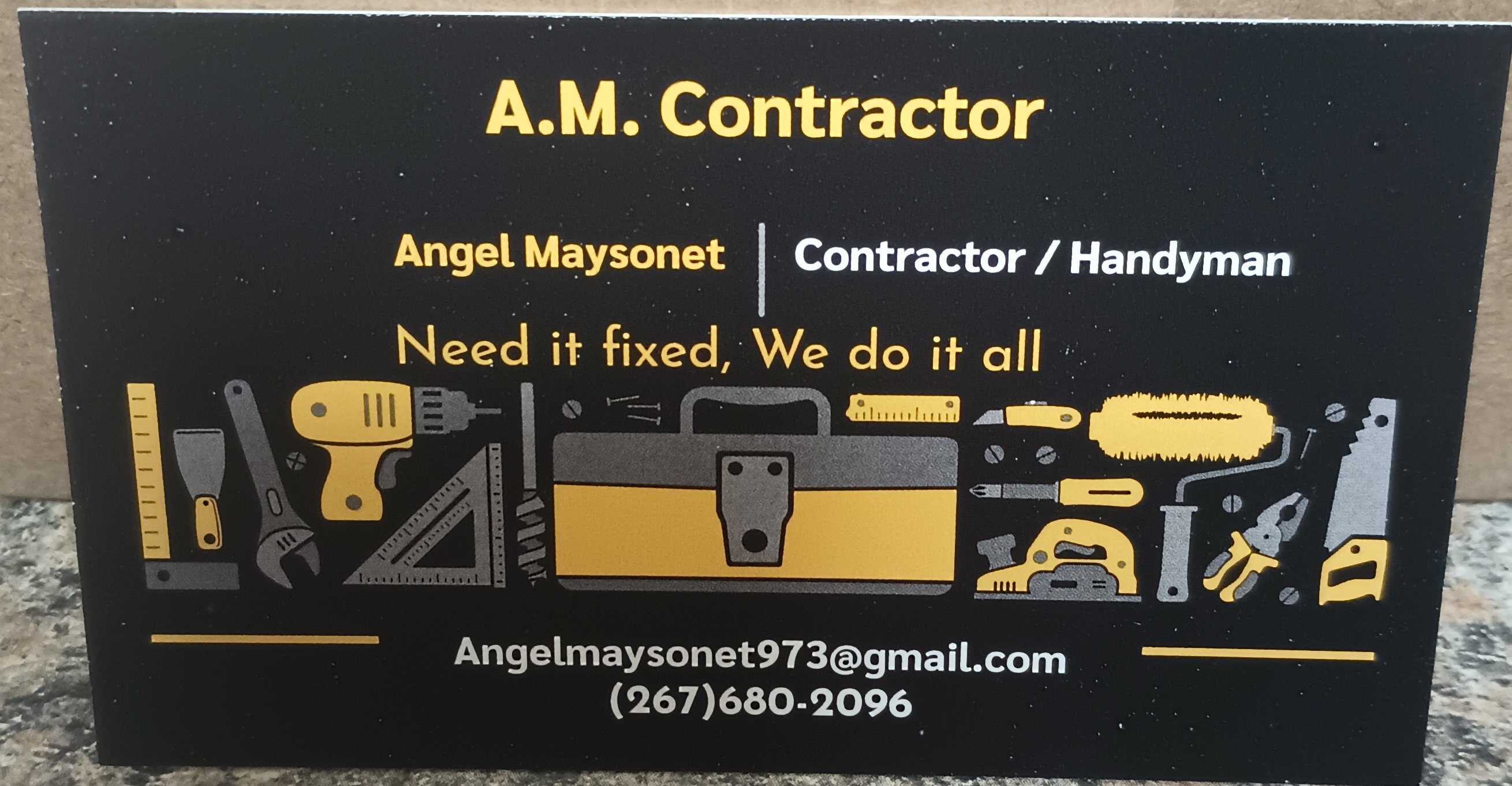 A.M. Contractor / not indep. yet logo