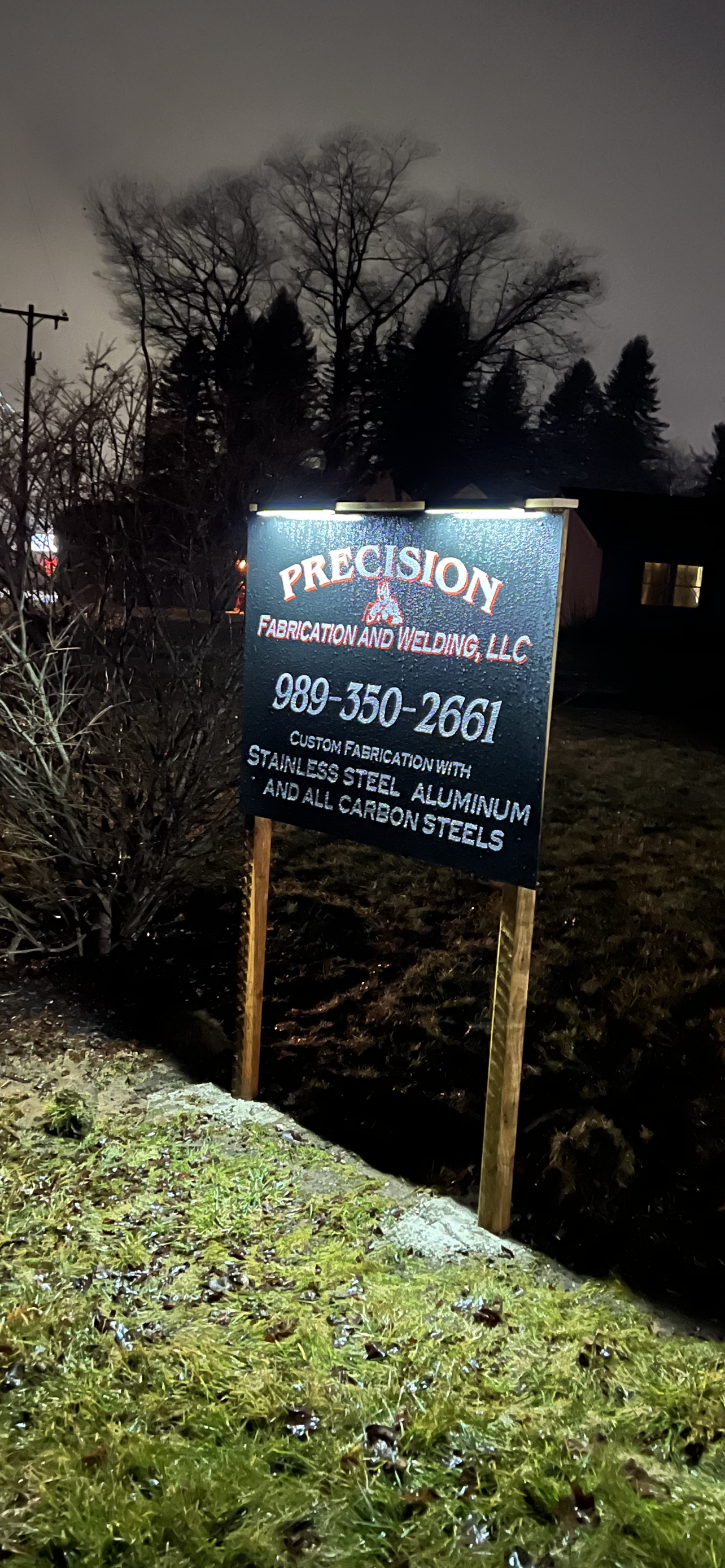 Precision fabrication an welding logo