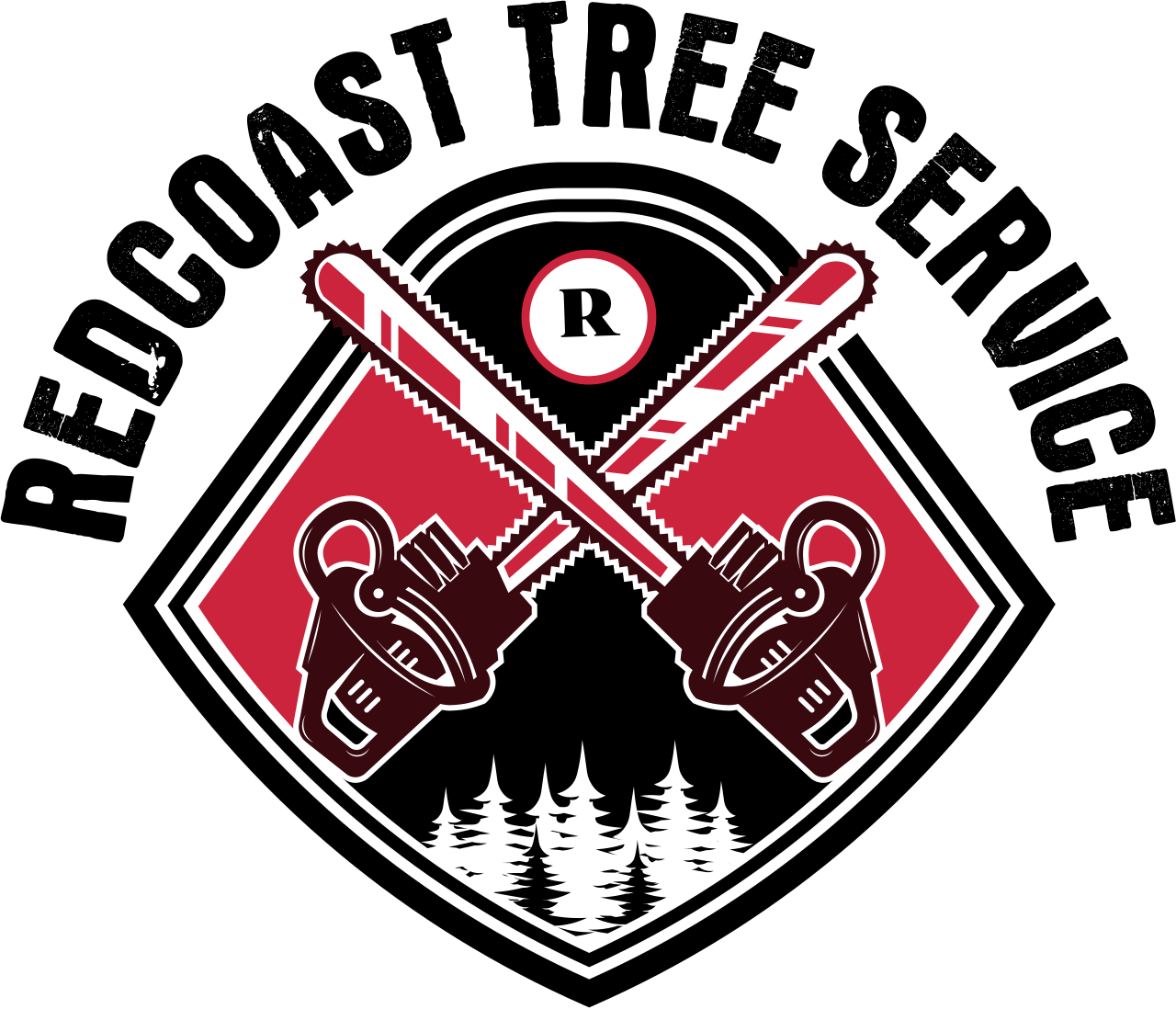 Red coast tree service logo