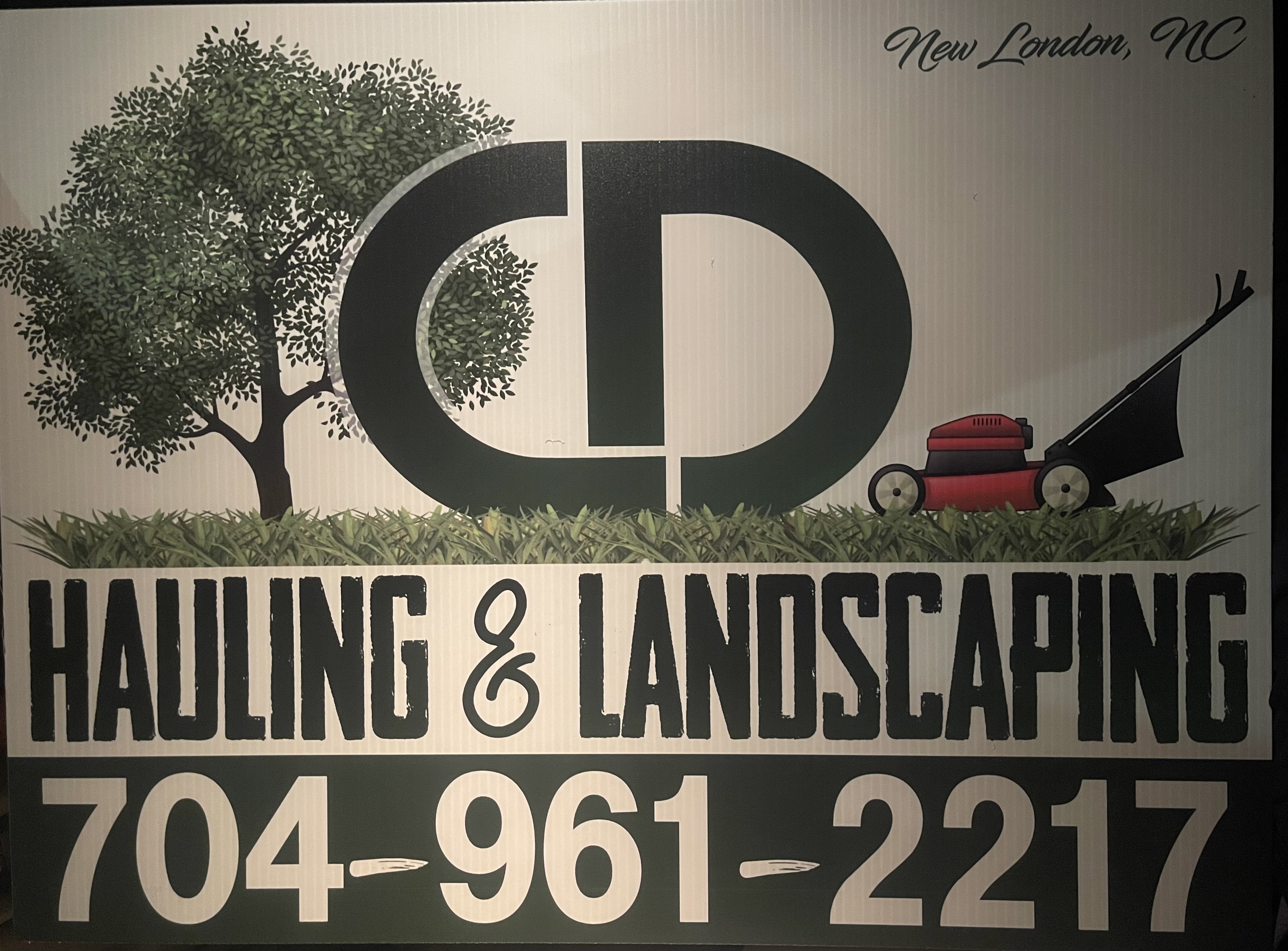 CD hauling and landscaping logo