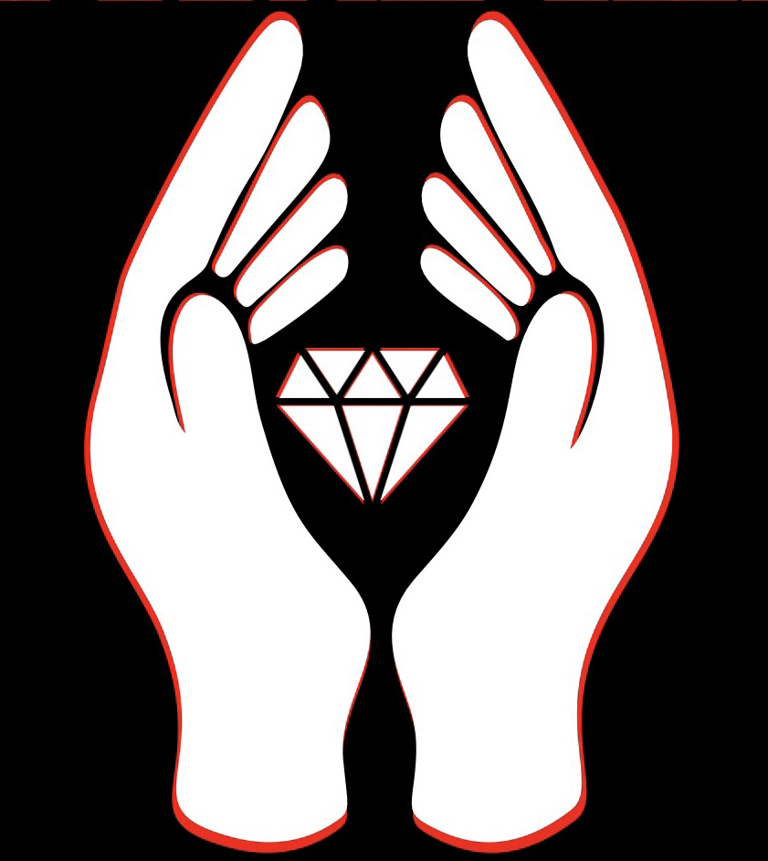 Diamond hand Garage doors logo