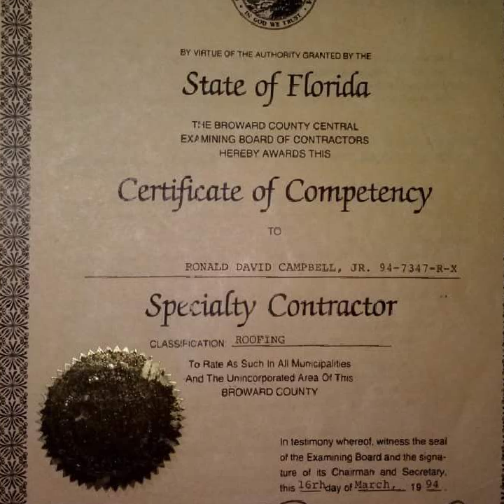 Roofing specialty contractors consulting repairs logo