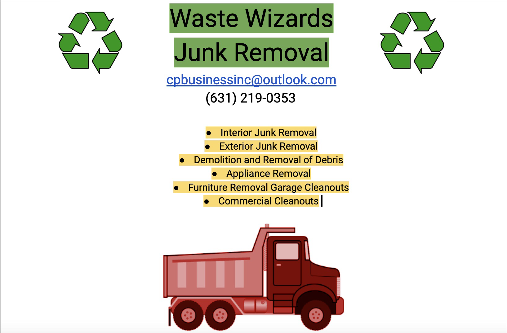 Waste Wizards Junk Removal logo