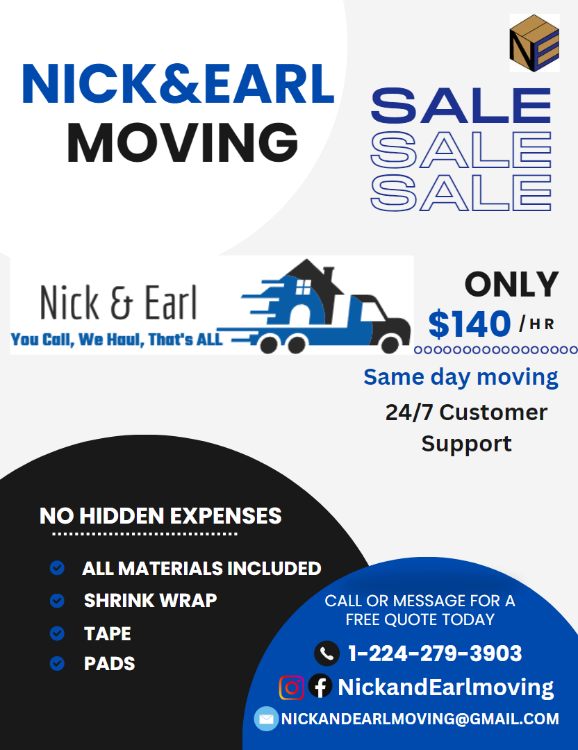 Nick and Earl Moving logo