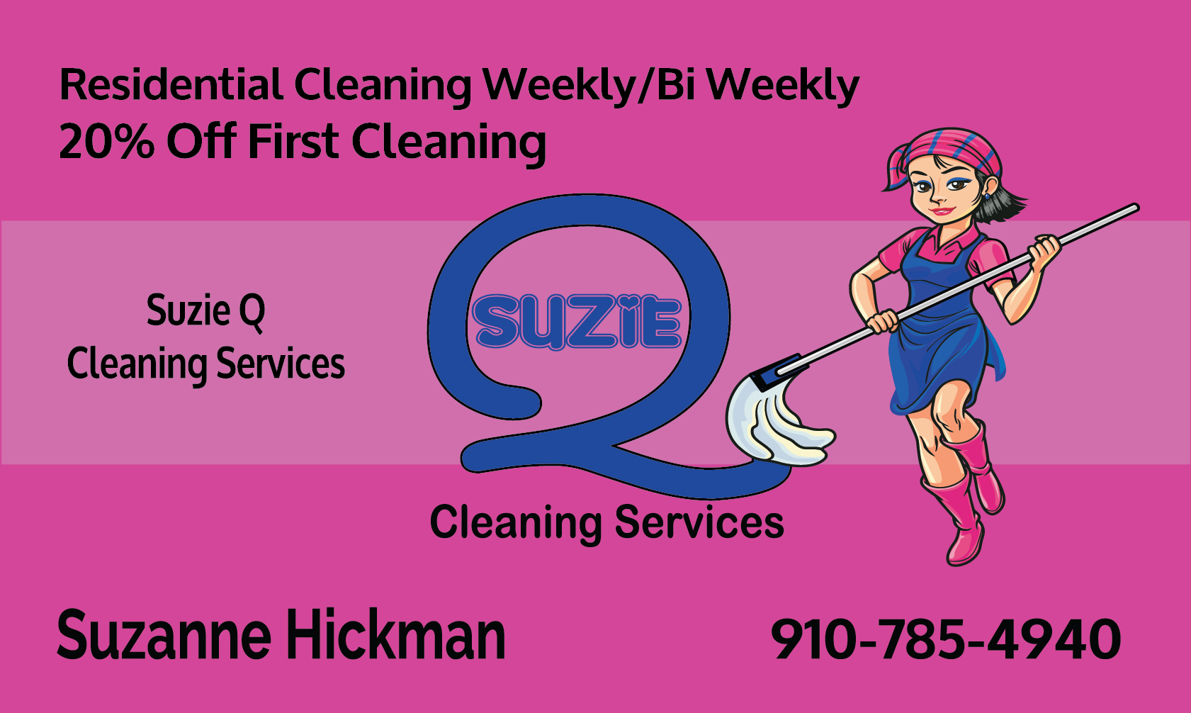 Suzie Q's Cleaning Service logo