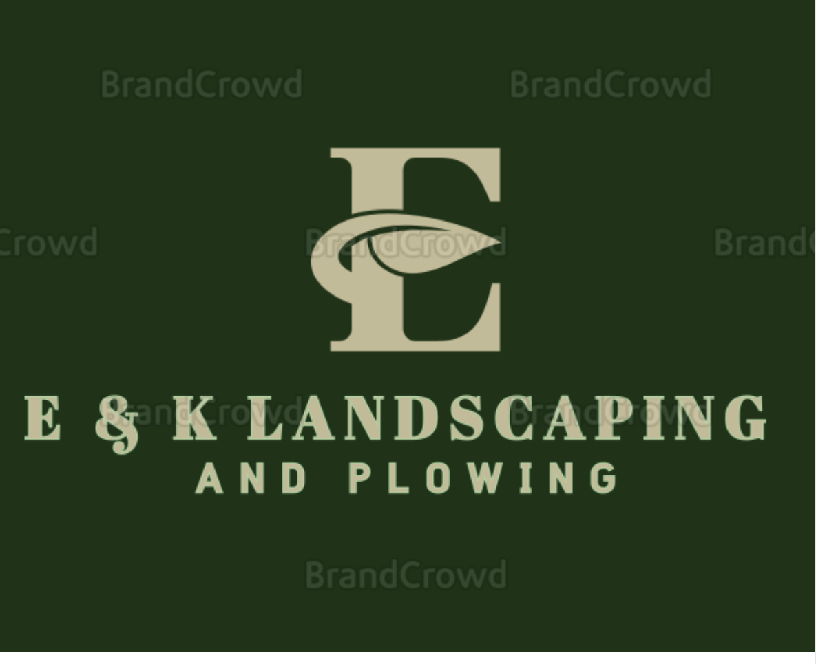 E & K landscaping and removal logo