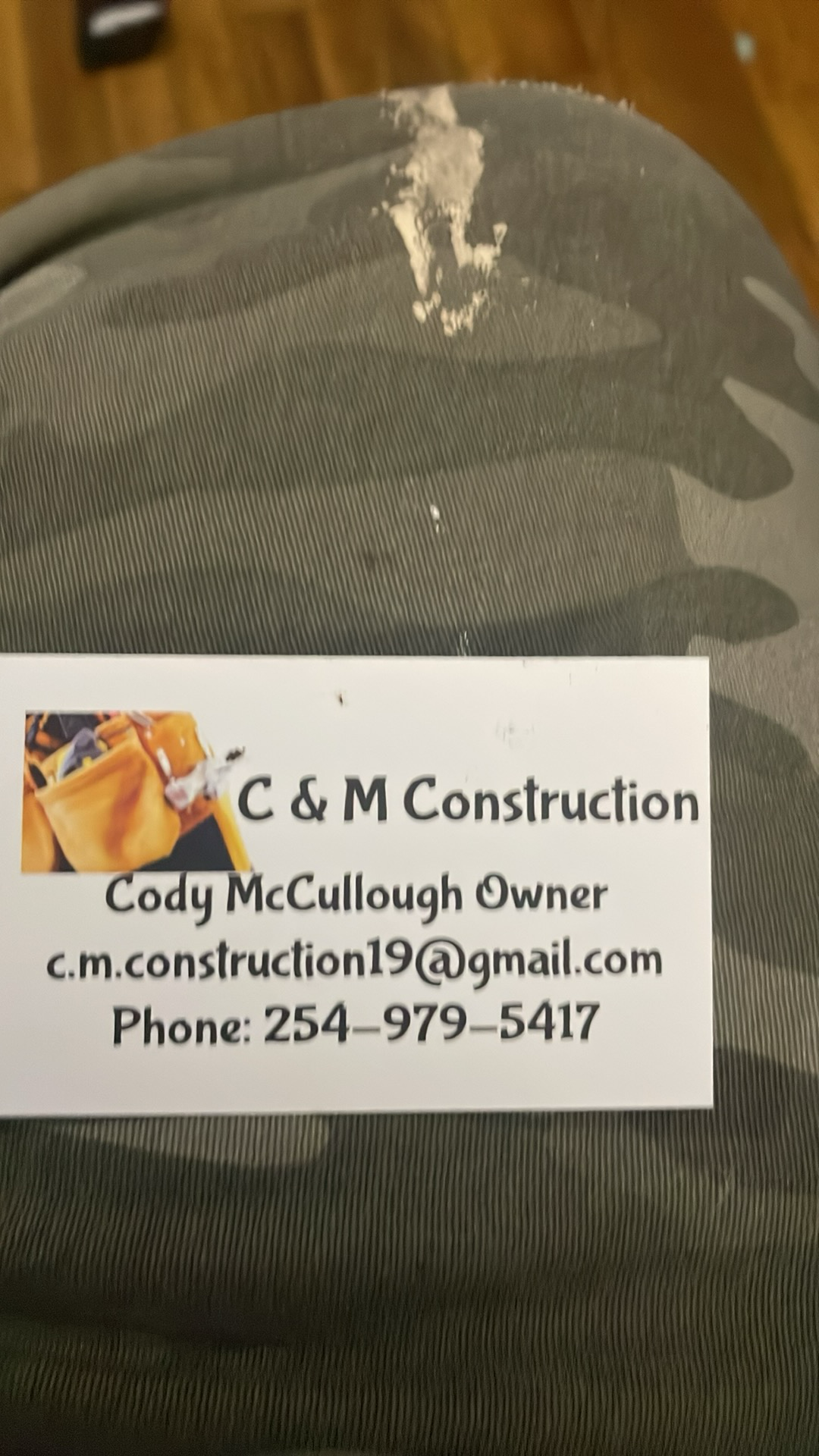 C.M construction logo