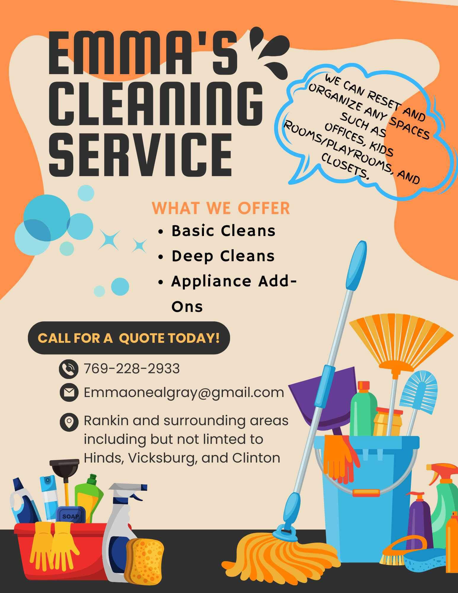 Emmas cleaning services logo