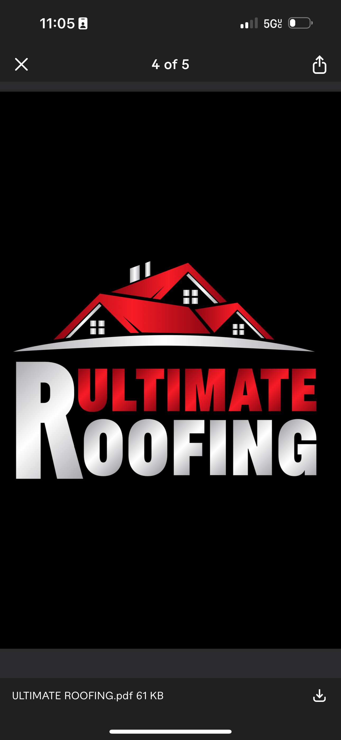 Logo for Ultimate Roofing 