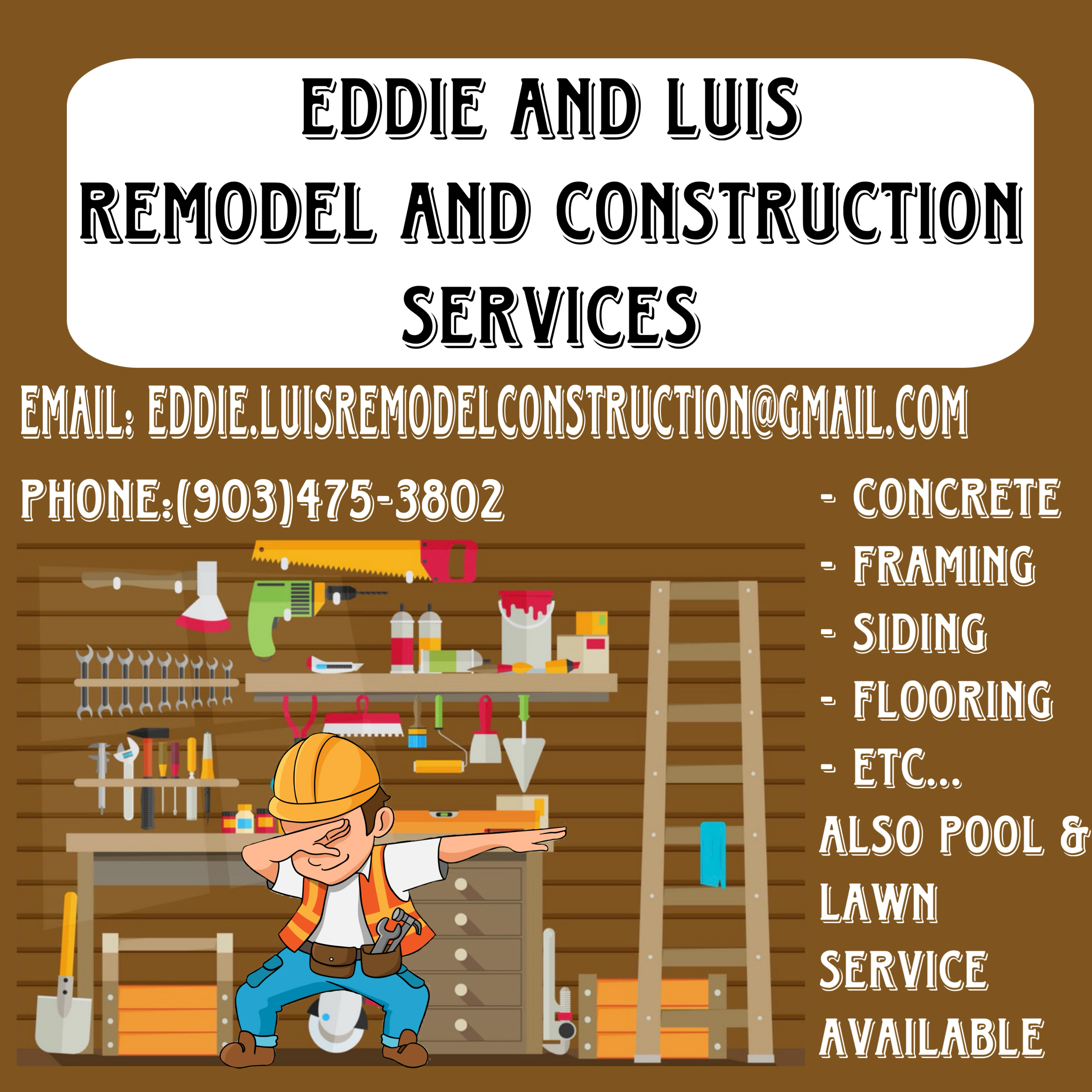 Eddie and Luis remodel and construction logo