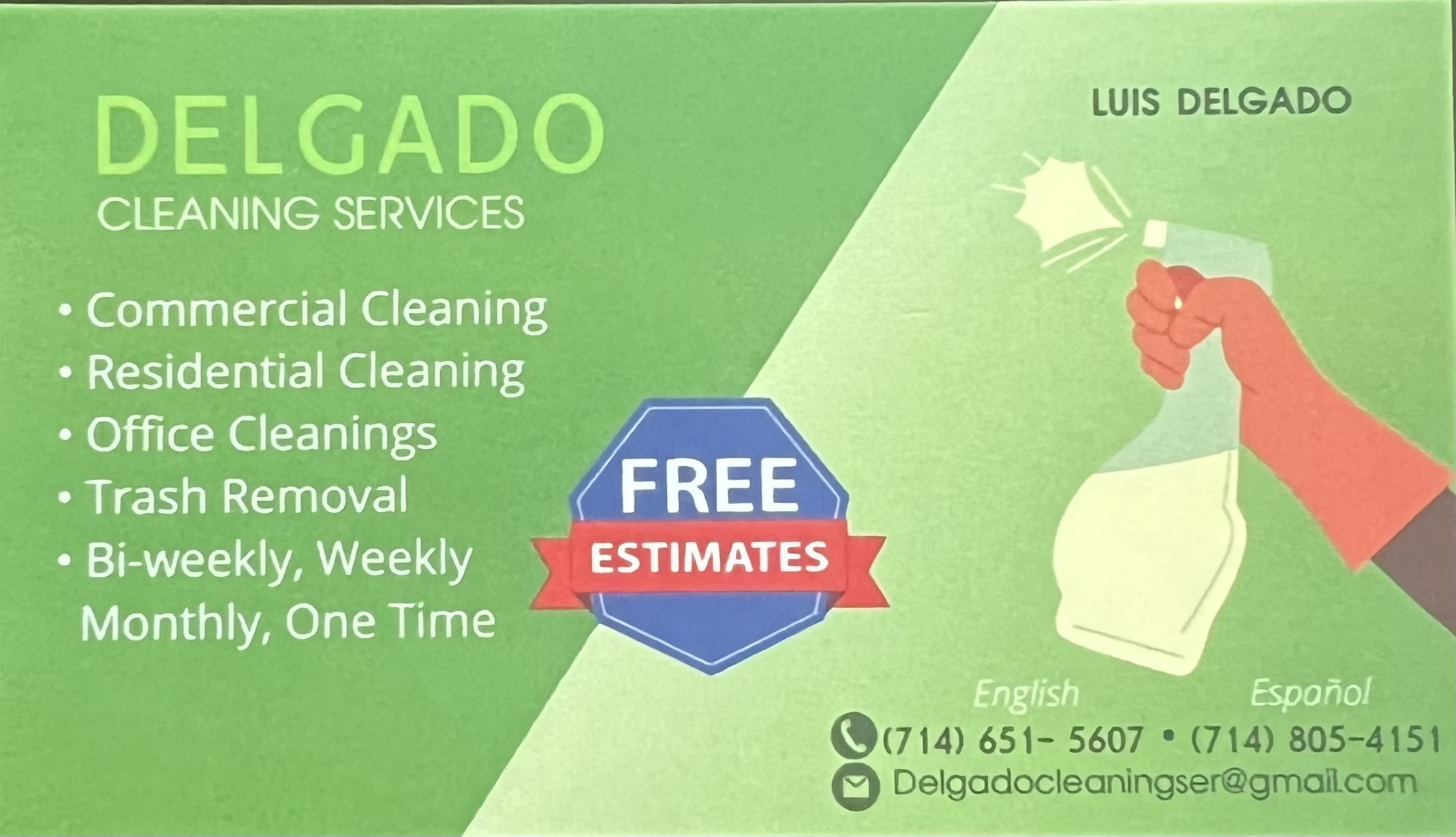 Delgado cleaning services logo