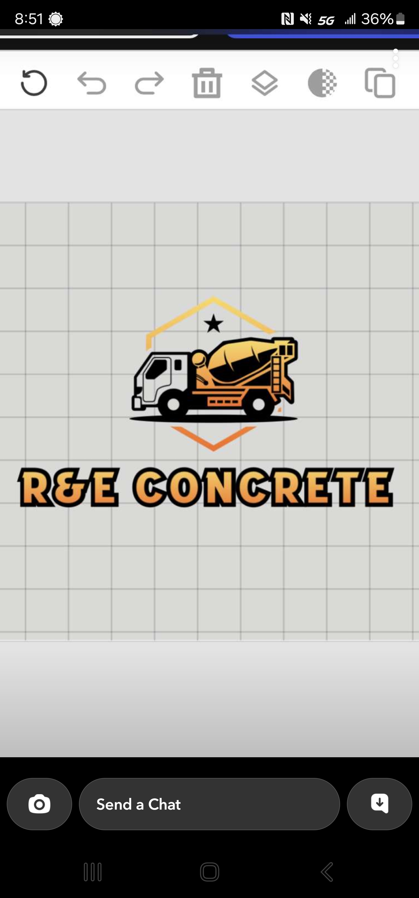 R&E Concrete logo