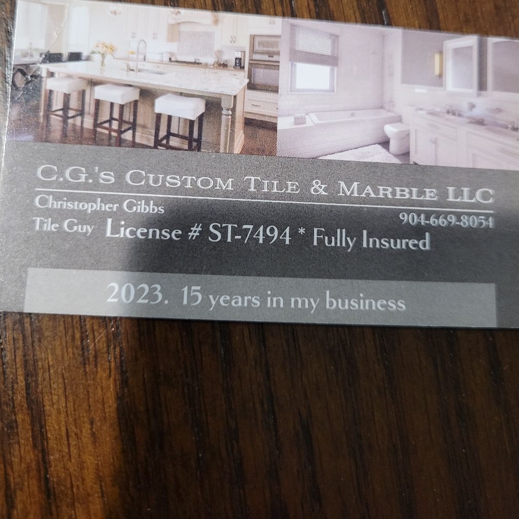C.G's Custom Tile And Marble logo