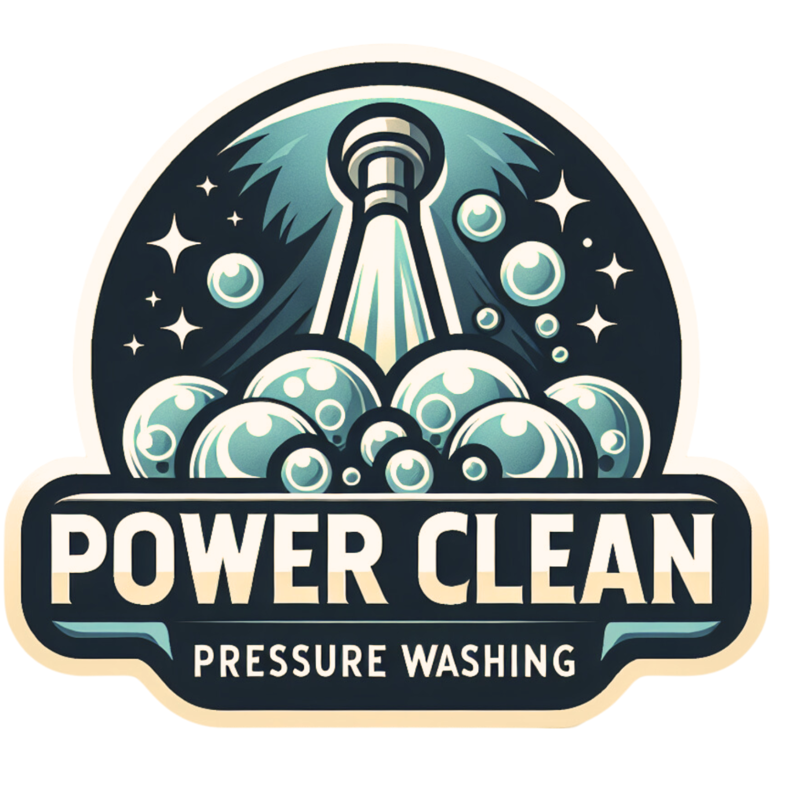 Power clean pressure washing logo