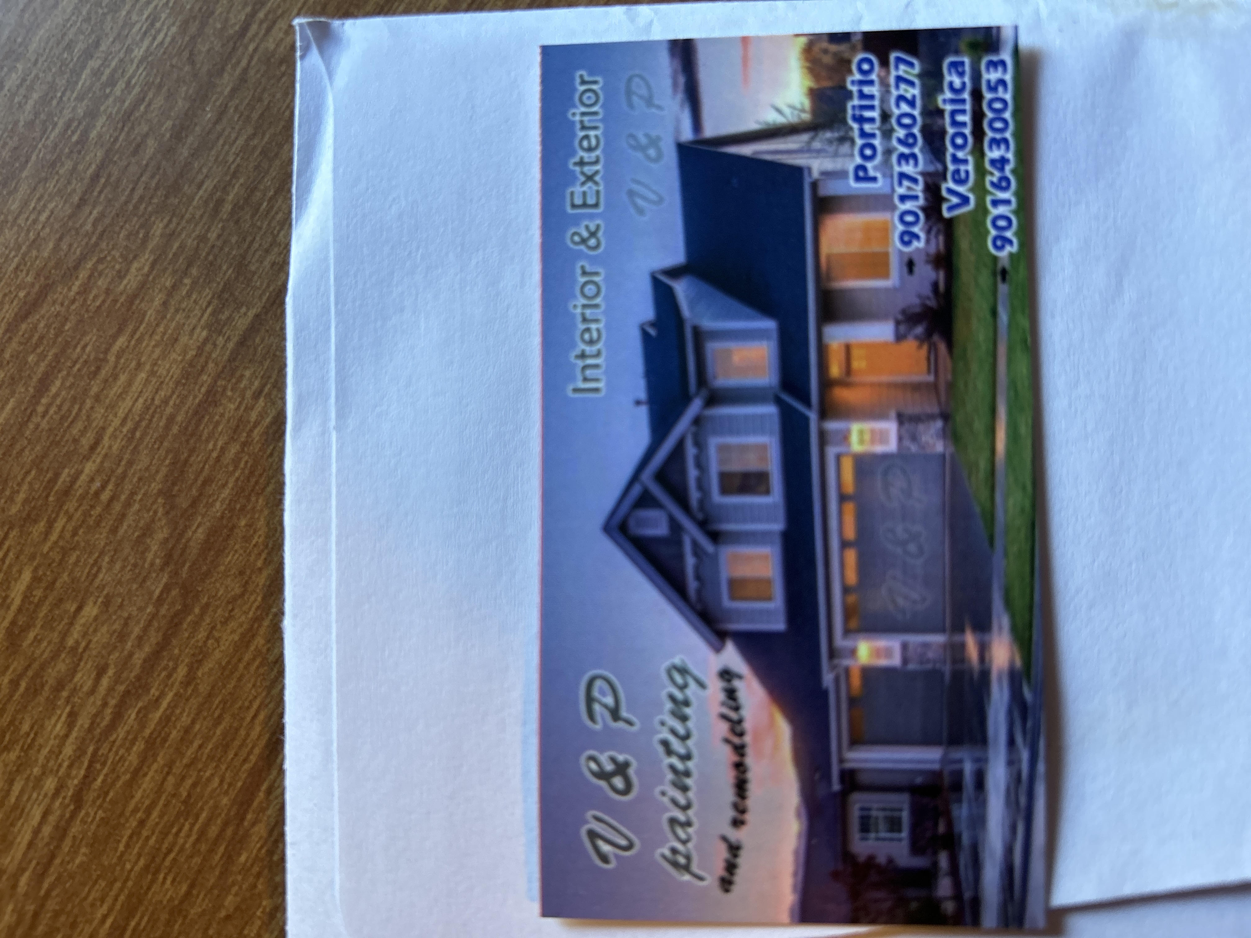 V & P painting and remodeling logo