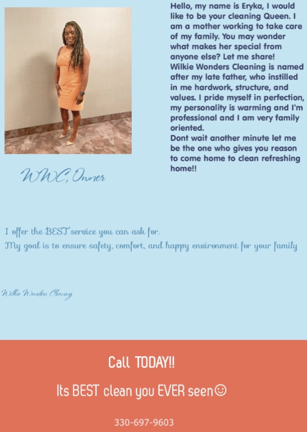 WILKIE WONDERS CLEANING logo