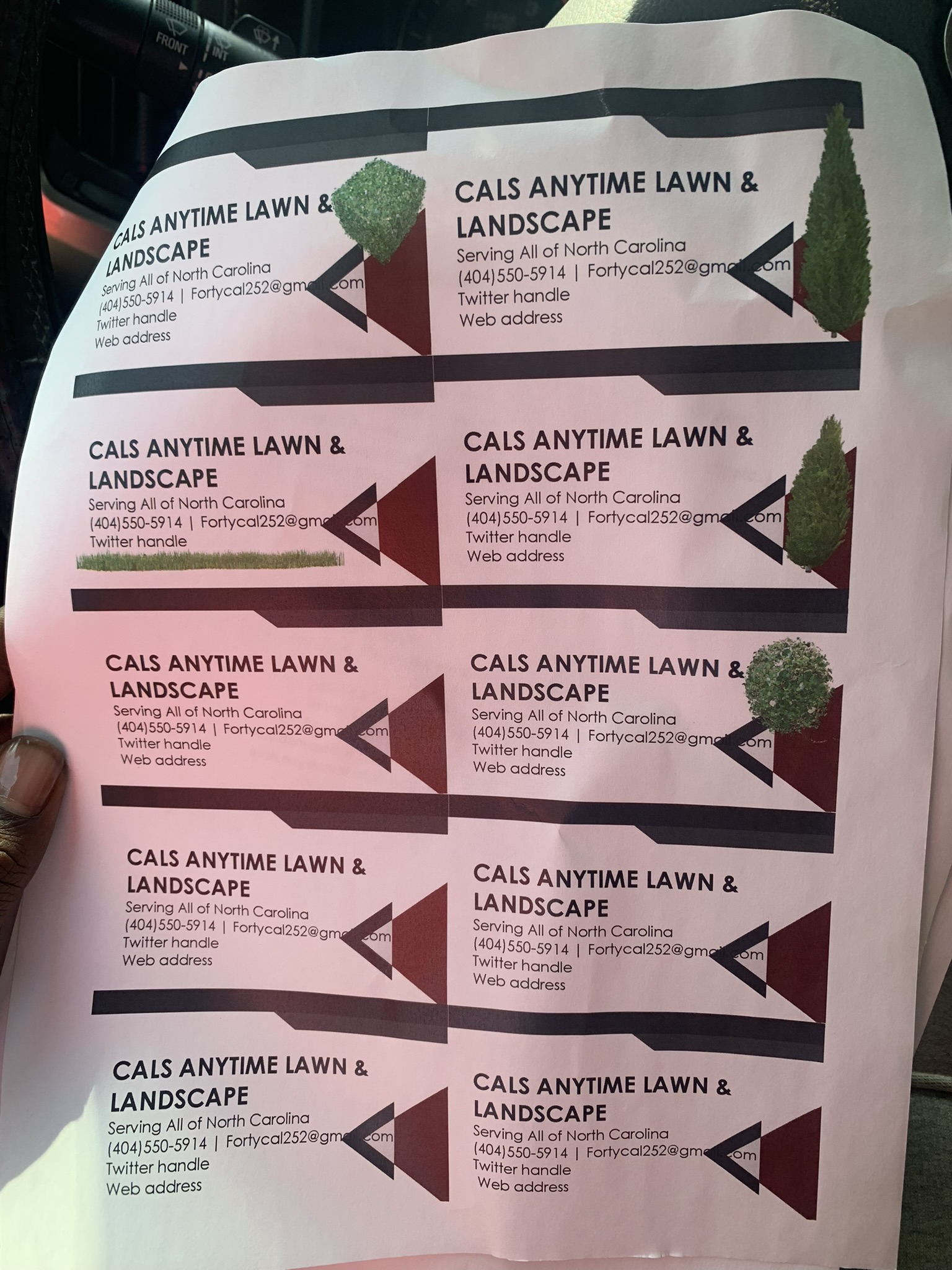 Cals anytime lawn care logo