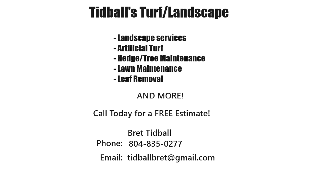 Tidball's Turf LLC logo