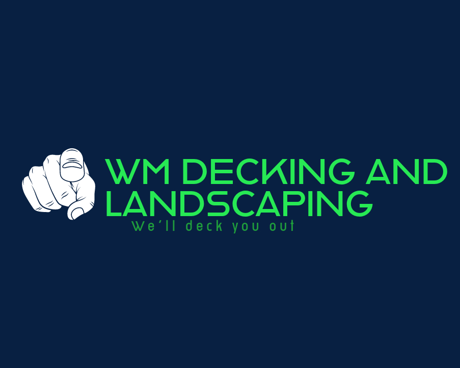 WM Decking, custom furniture and landscaping logo