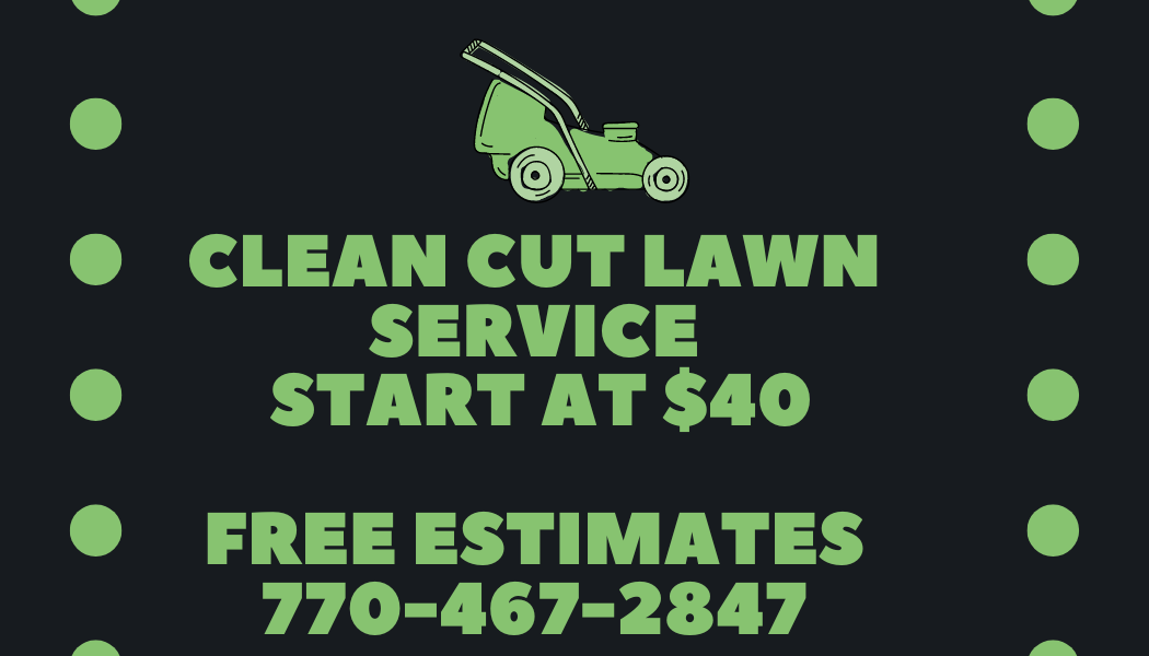 Clean cut lawn service pros logo